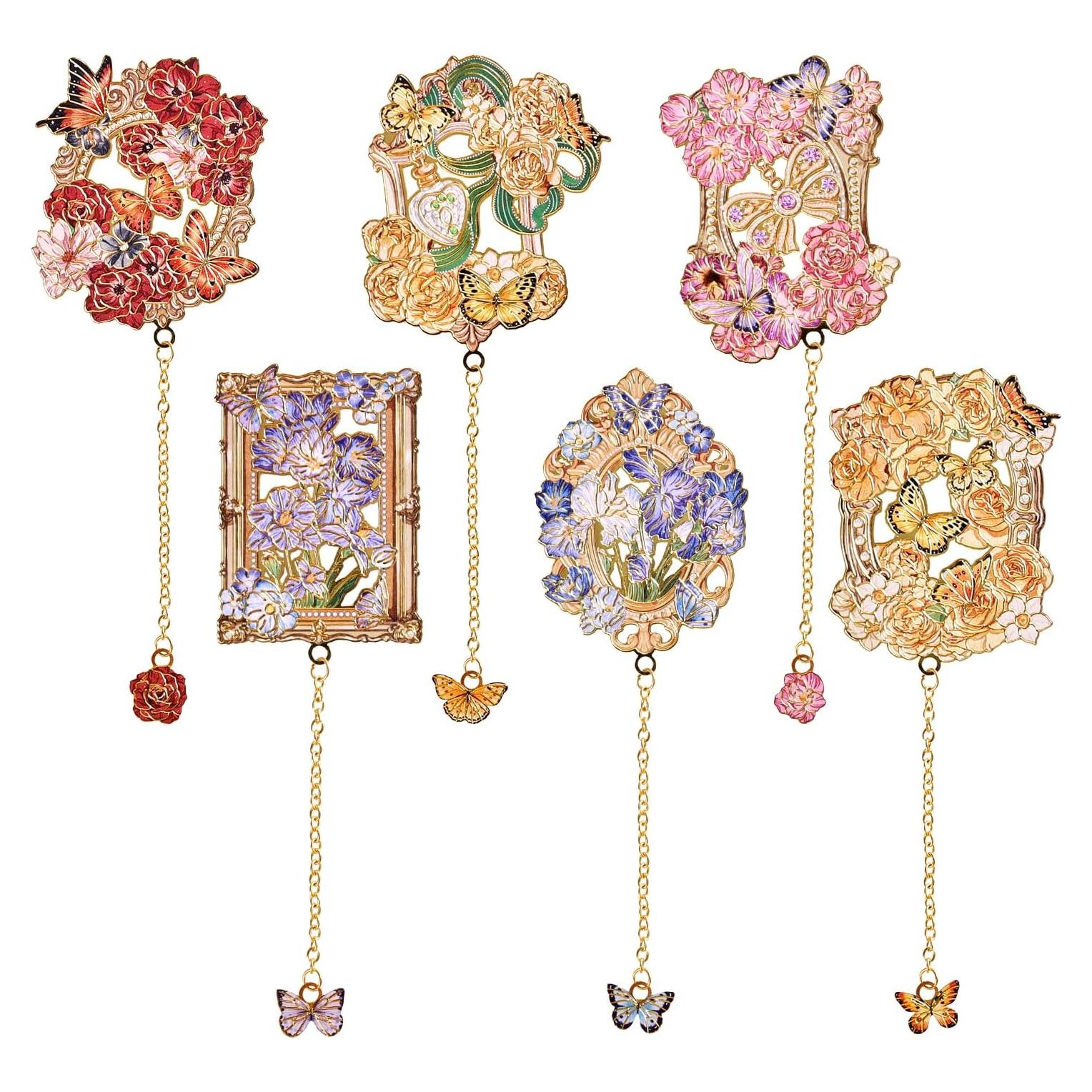 Marcador de Metal VYRANA FD0010 Vintage Mariposa Rojo