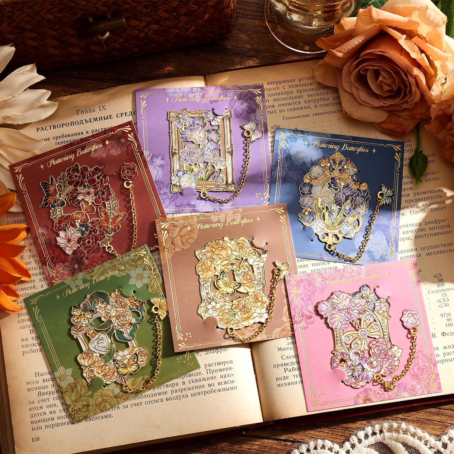 Marcador de Metal VYRANA FD0010 Vintage Mariposa Rojo