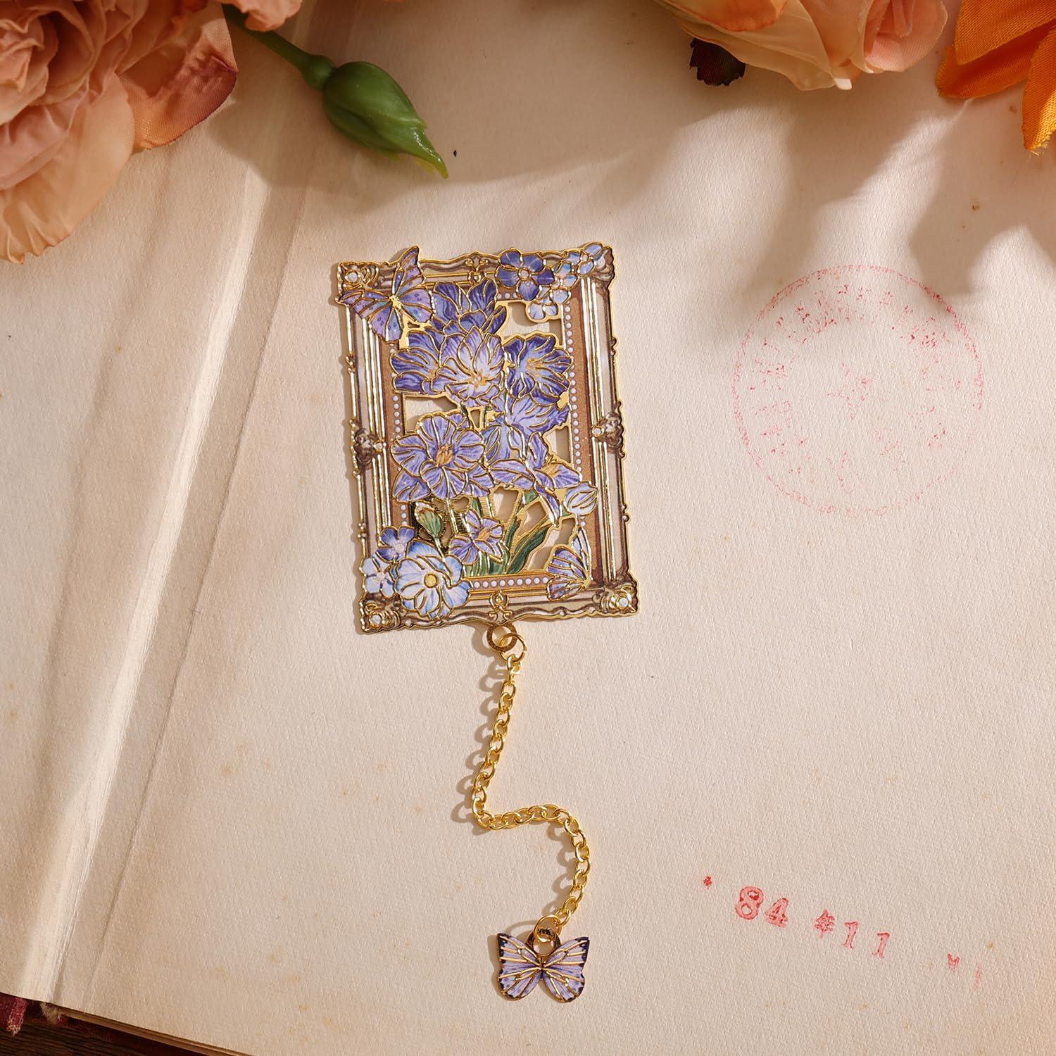 Marcador de Metal VYRANA FD0010 Vintage Mariposa Rojo