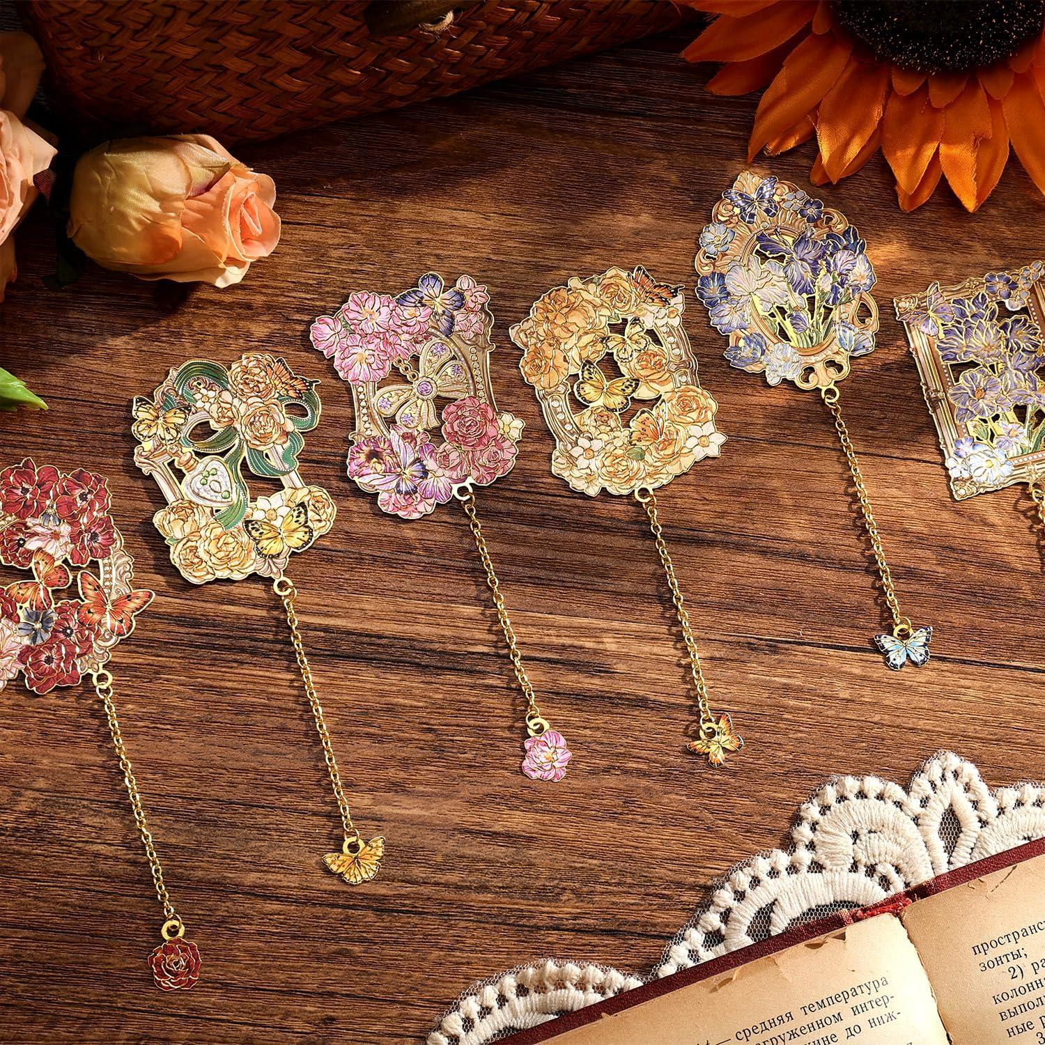 Marcador de Metal VYRANA FD0010 Vintage Mariposa Rojo