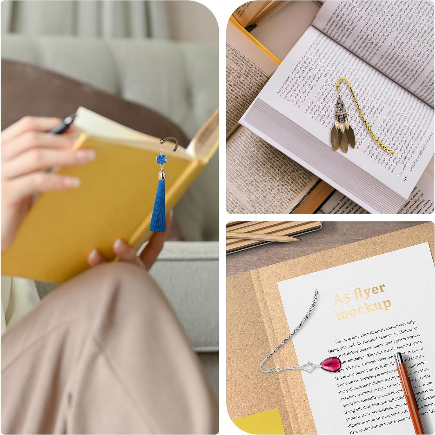 60 Marcadores de Metal Vintage Genérico para Libros - 3 Colores