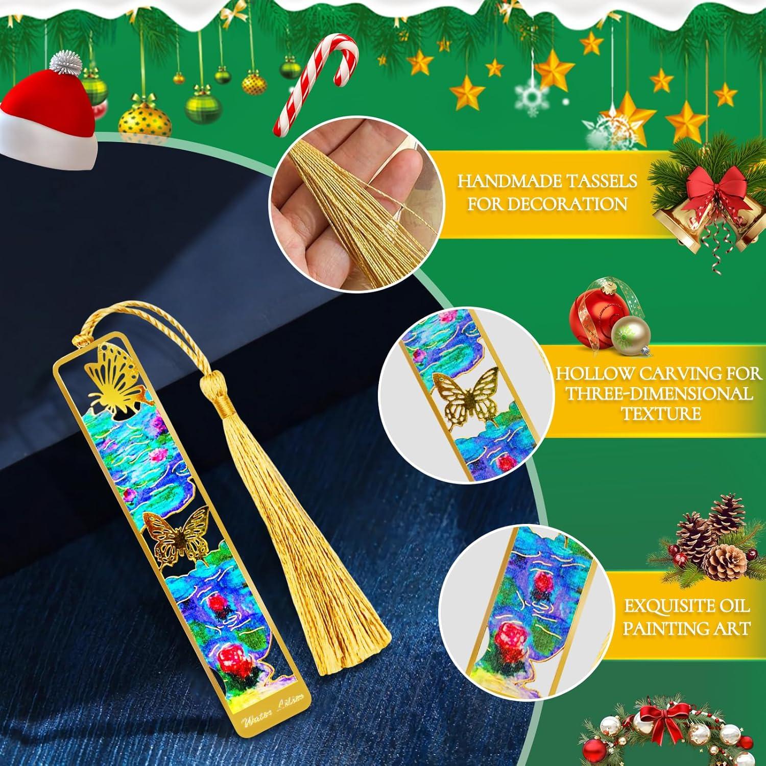 Juego de Marcadores de Metal SOULVIA Oro Rosa con Mariposa