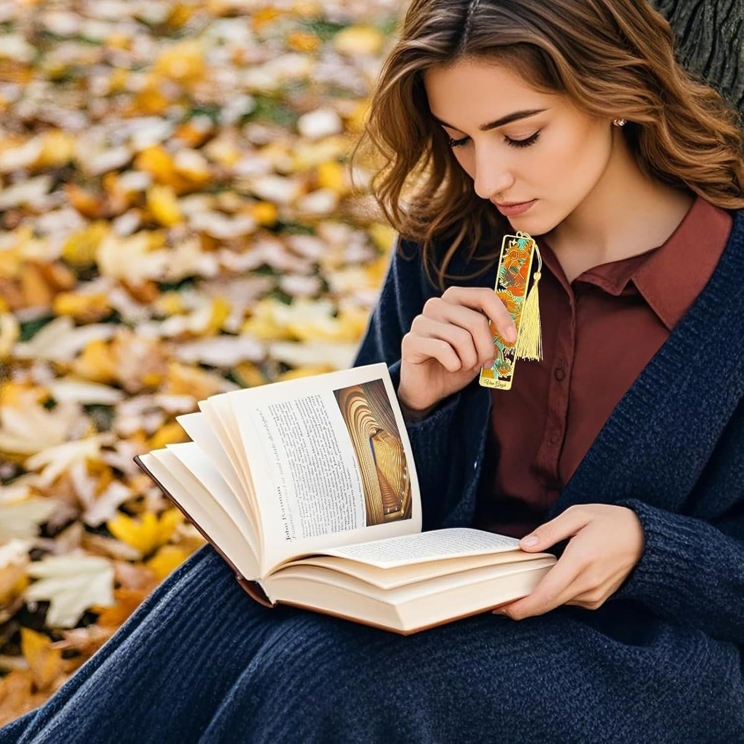 Juego de Marcadores de Metal SOULVIA Oro Rosa con Mariposa