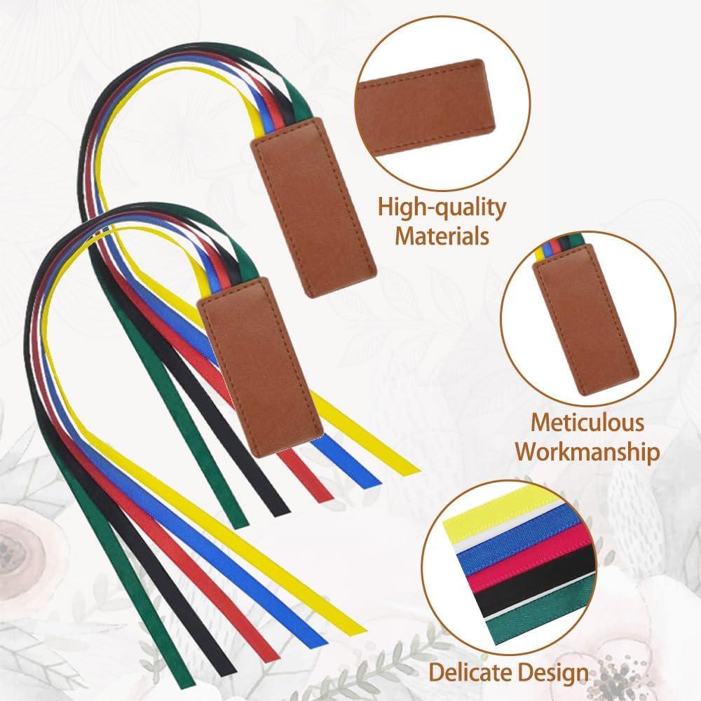 Marcadores de Biblia Respleiej 2 Pcs Cinta Colorida 33 cm