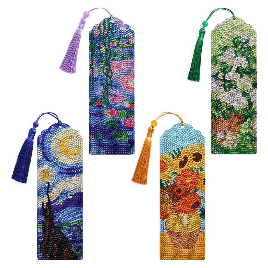 4 Marcadores de Diamante Van Gogh y Monet - Arte DIY