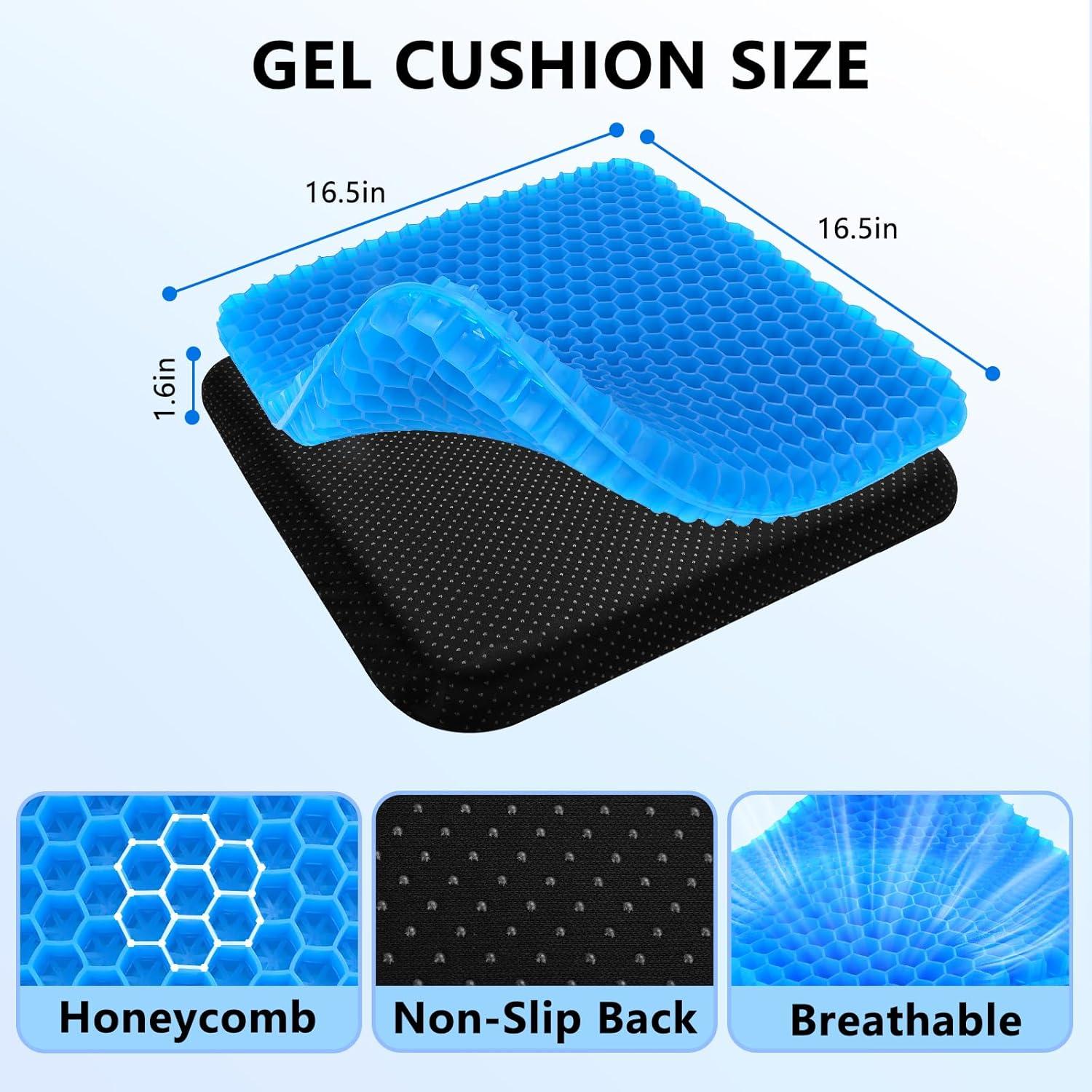 Cojín de Gel MACEVIA 42x42 cm Antideslizante y Transpirable