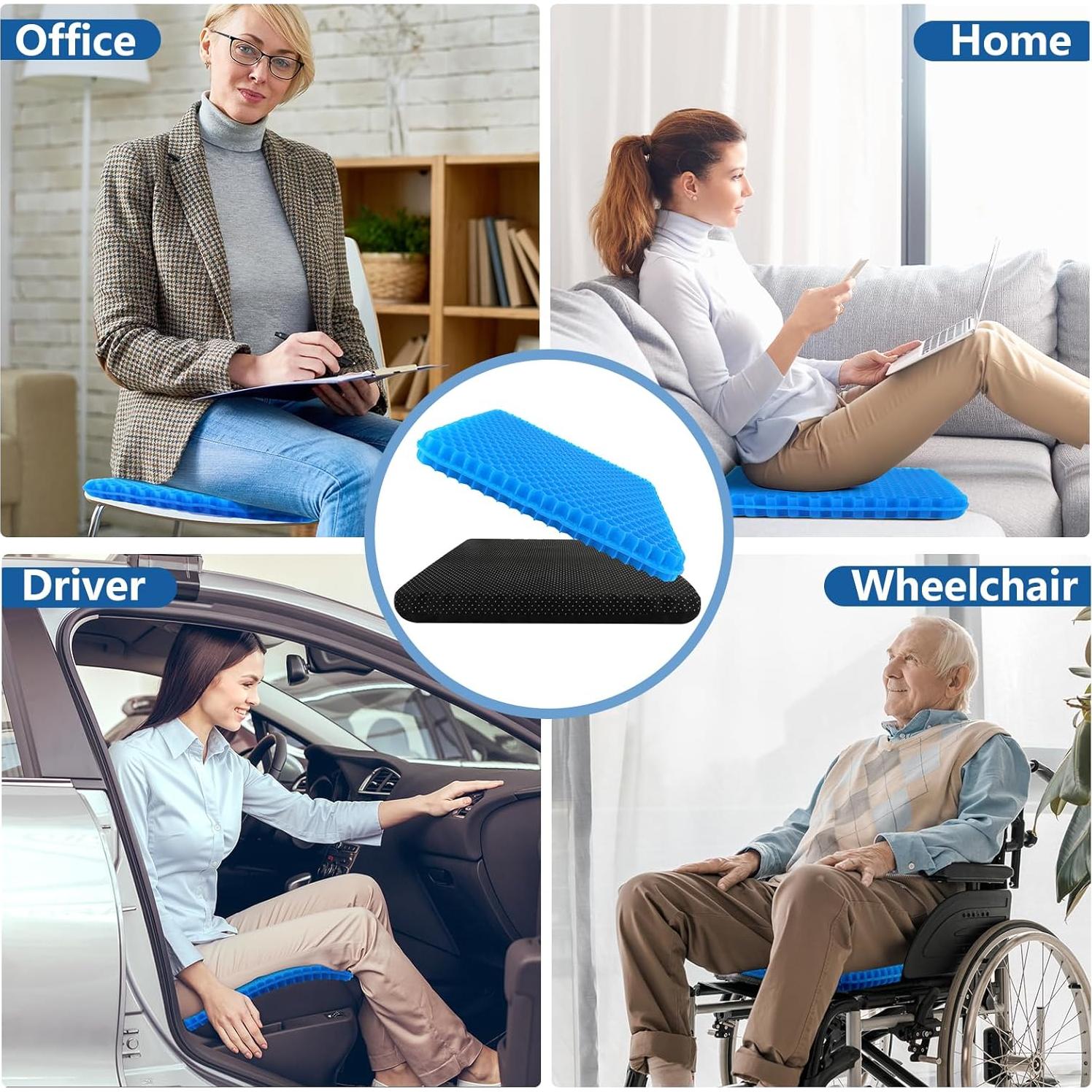 Cojín de Gel MACEVIA 42x42 cm Antideslizante y Transpirable