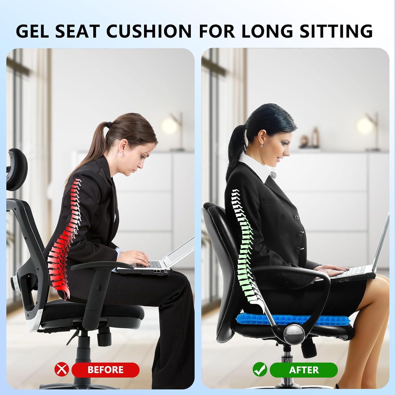 Cojín de Gel MACEVIA 42x42 cm Antideslizante y Transpirable