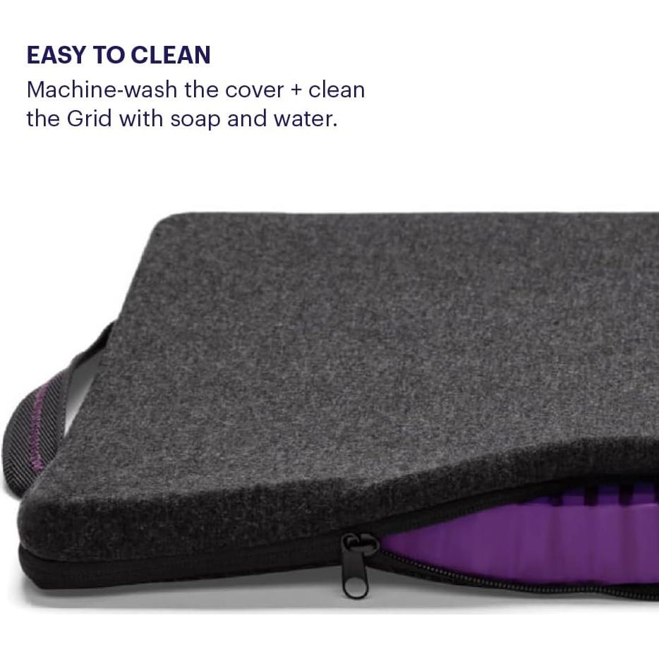 Cojín para Asiento Real Púrpura GelFlex - Antideslizante y Lavable