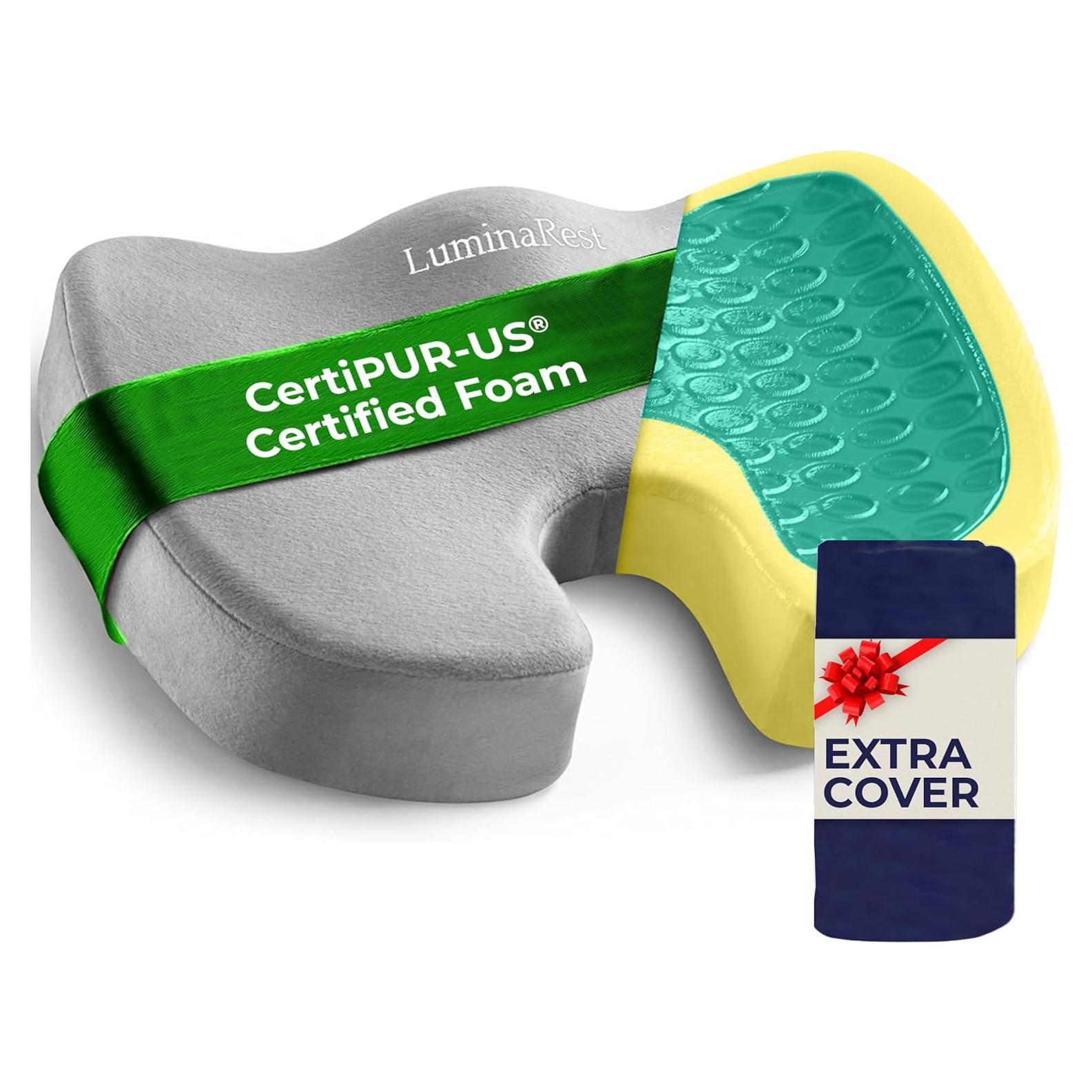 Cojín de Gel LuminaRest para Asiento - Espuma Viscoelástica Certificada