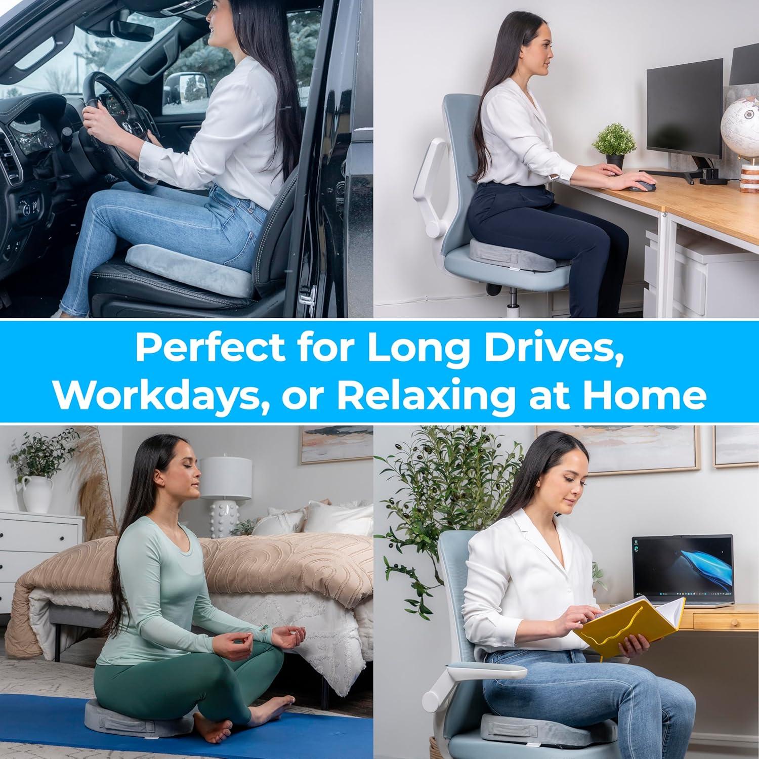 Cojín de Gel LuminaRest para Asiento - Espuma Viscoelástica Certificada