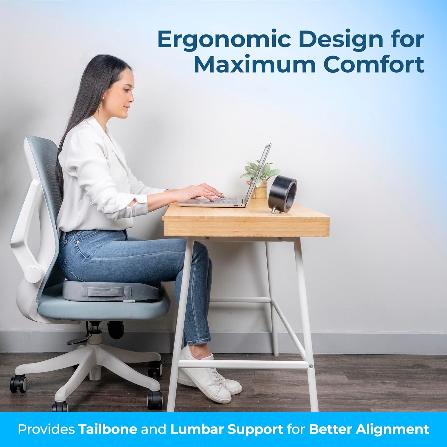 Cojín de Gel LuminaRest para Asiento - Espuma Viscoelástica Certificada