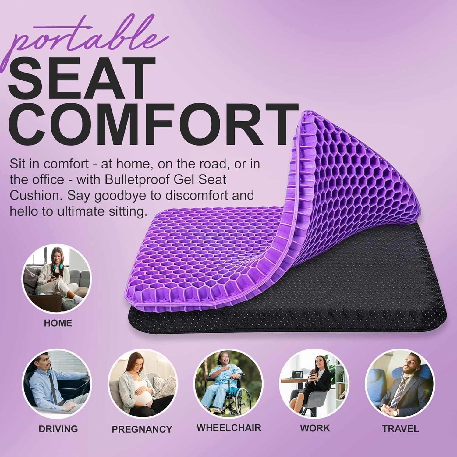 Cojín de Asiento de Gel Bulletproof 40x35 cm Lavable