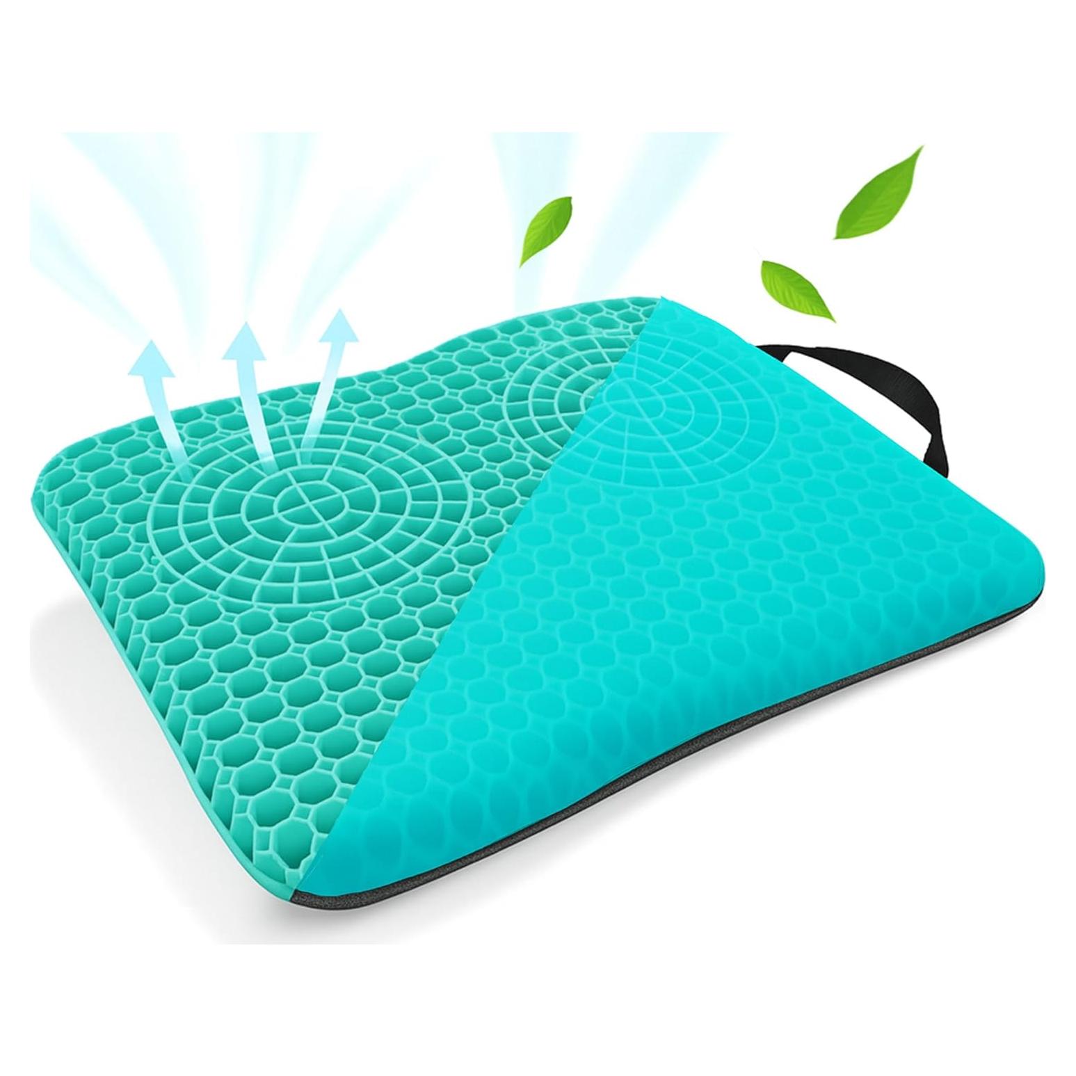 Cojín de Gel Zen Virtuoso Teal para Alivio Coccix y Espalda