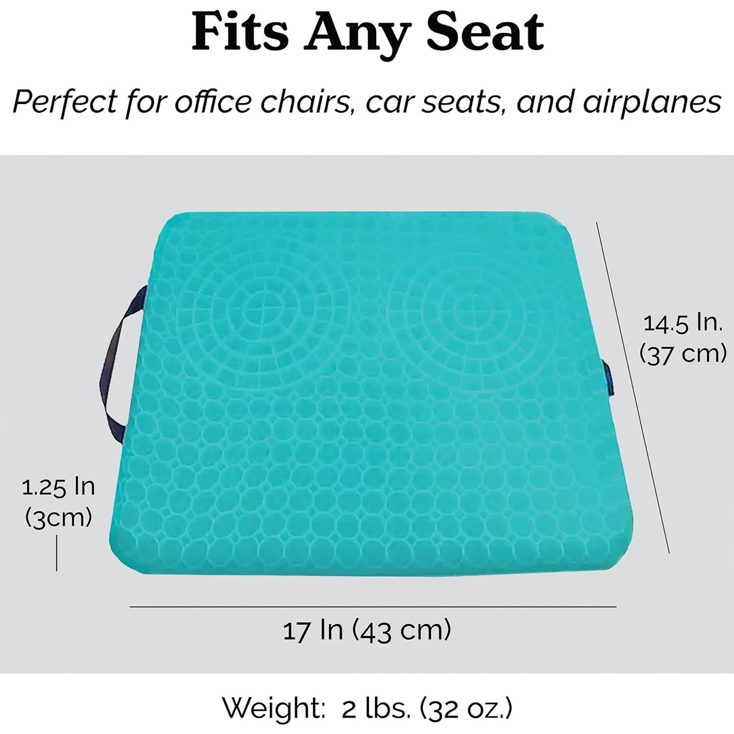 Cojín de Gel Zen Virtuoso Teal para Alivio Coccix y Espalda