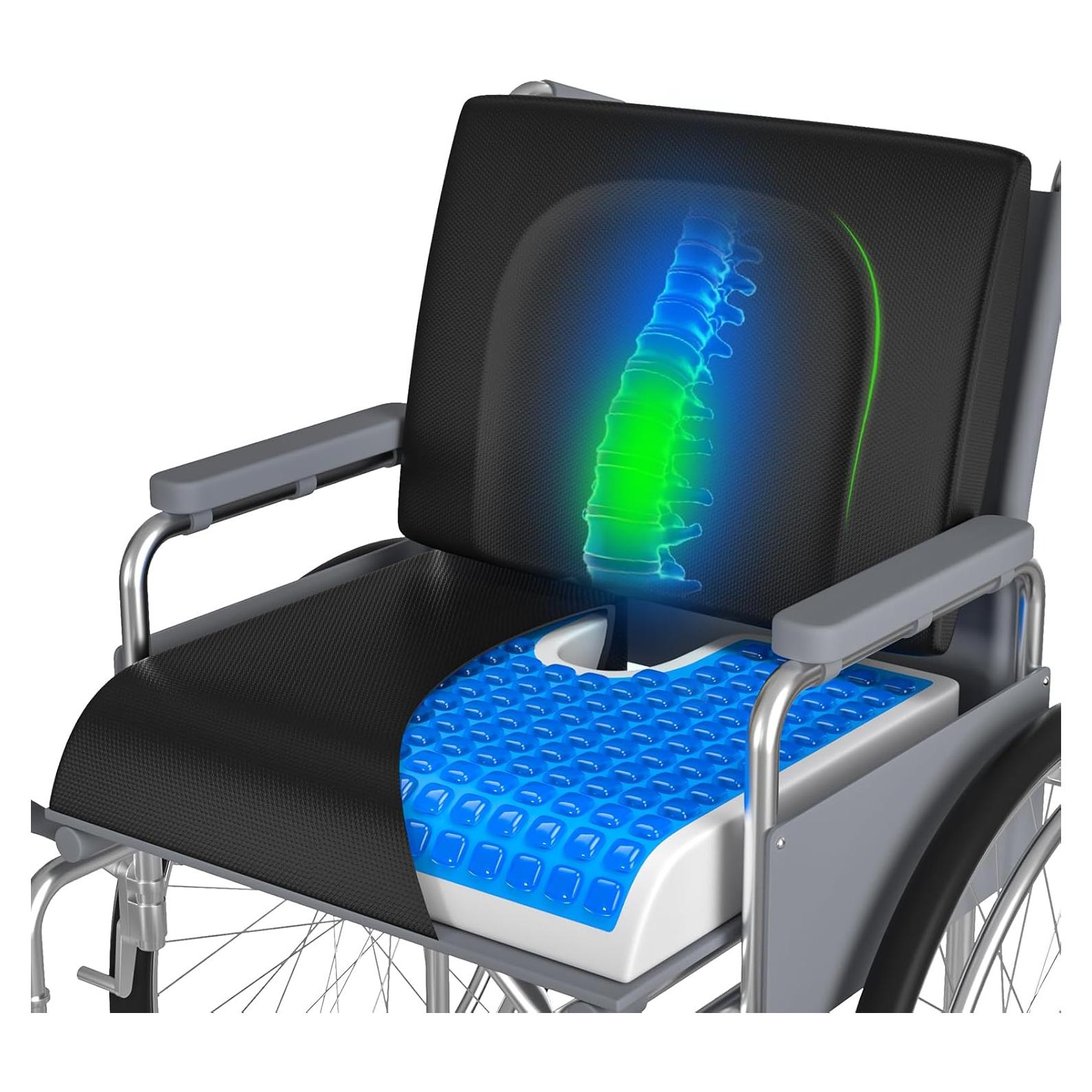 Cojines de Gel para Sillas de Ruedas HeiWecan - Alivio de Presión