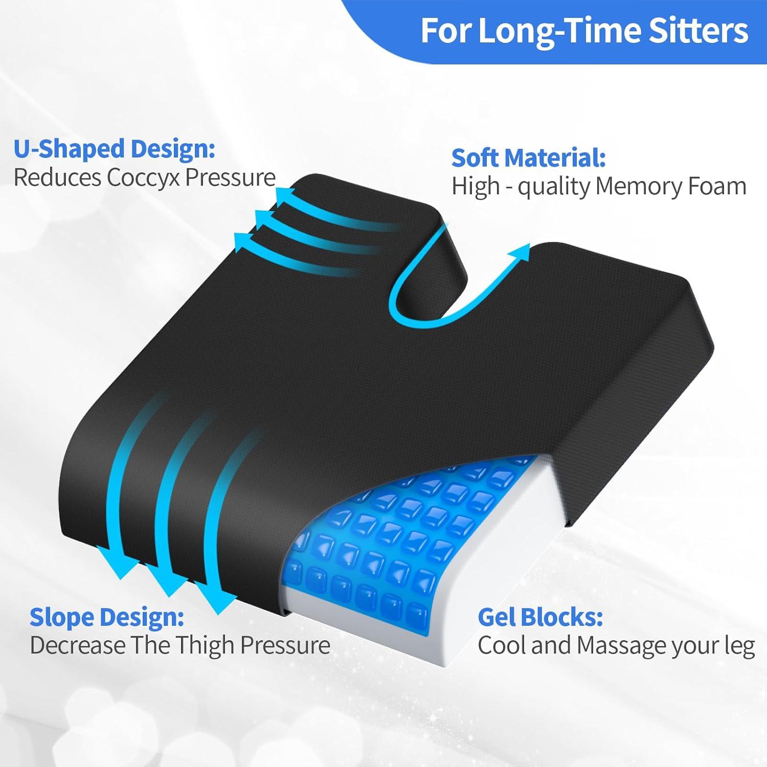 Cojines de Gel para Sillas de Ruedas HeiWecan - Alivio de Presión