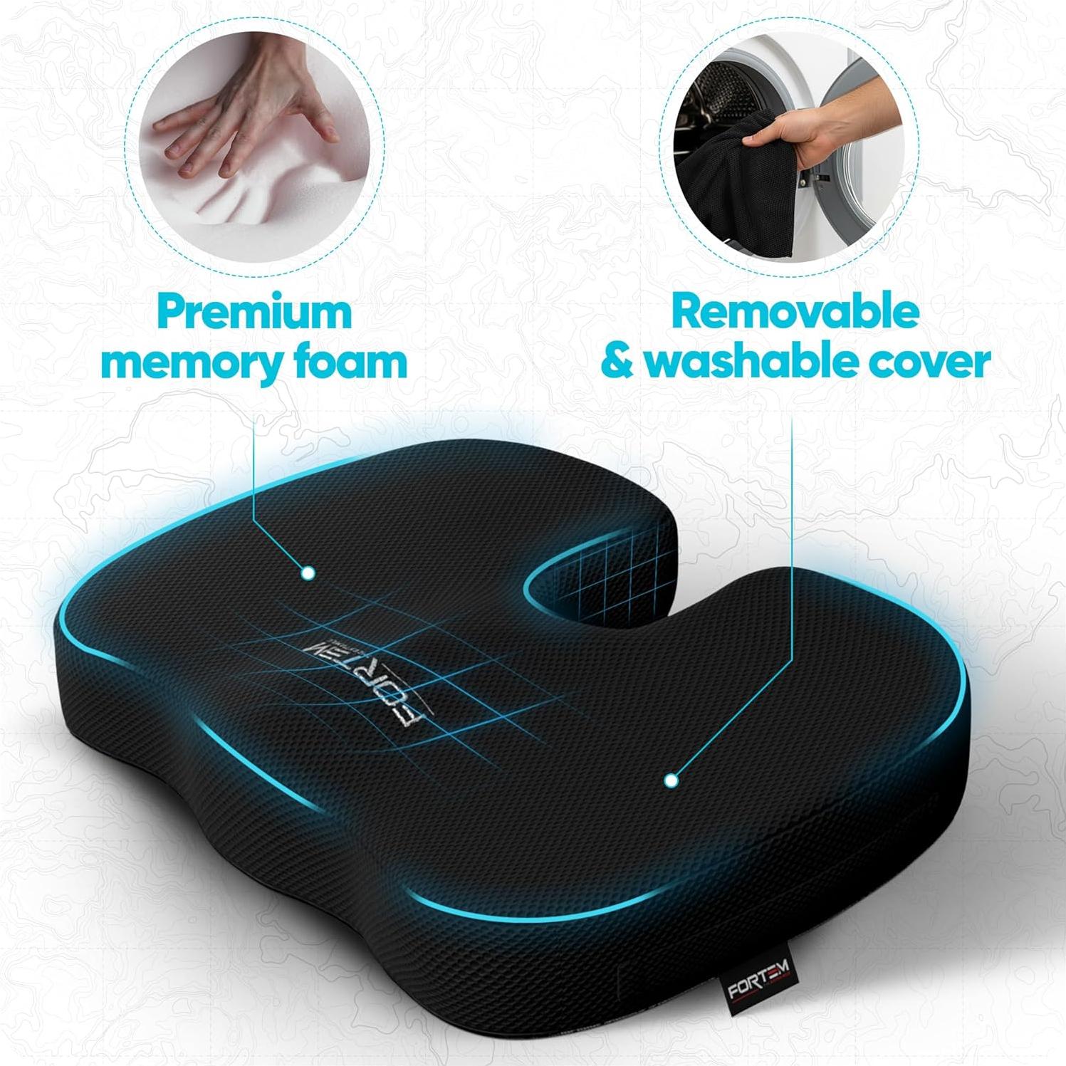 Cojín de Asiento FORTEM Espuma Viscoelástica Antideslizante