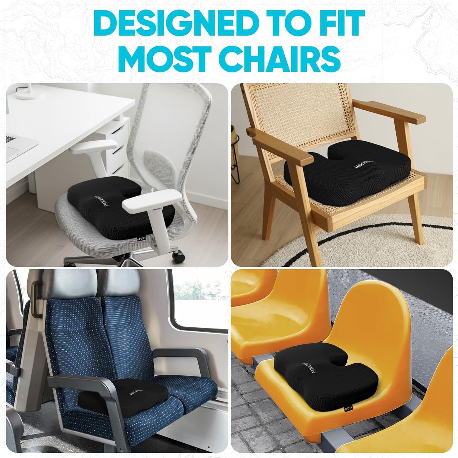 Cojín de Asiento FORTEM Espuma Viscoelástica Antideslizante