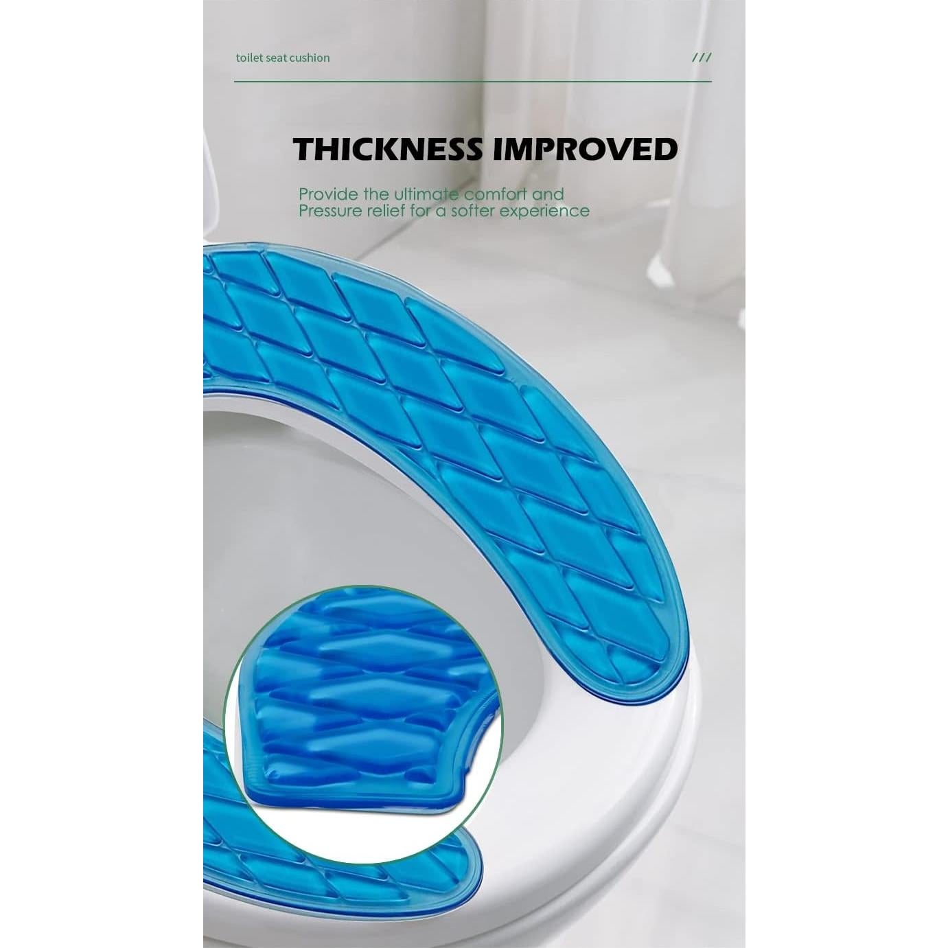 Cojín de Asiento de Inodoro Gel Kindax Redondo Azul