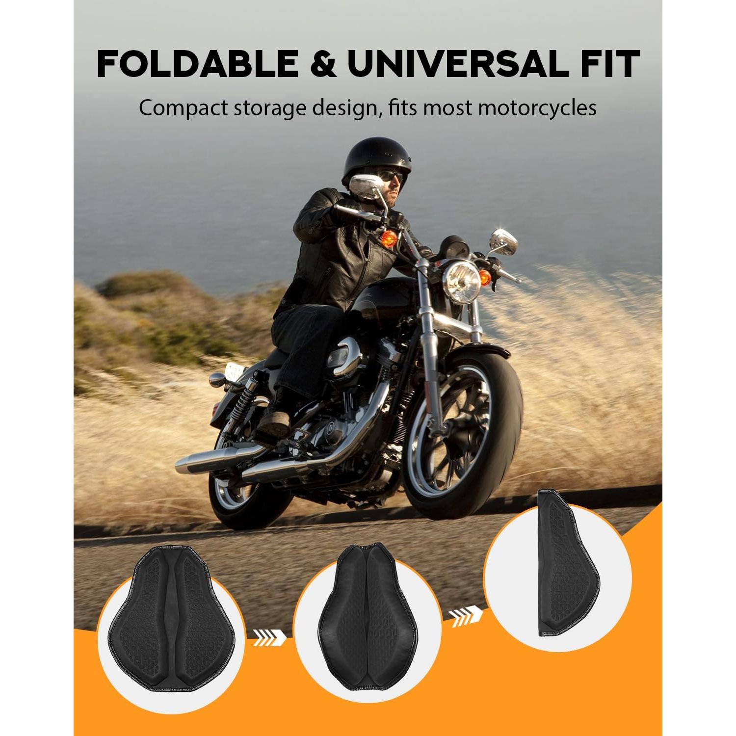 Cojín de Asiento de Motocicleta PBYMT Grande Gel TPE 3D