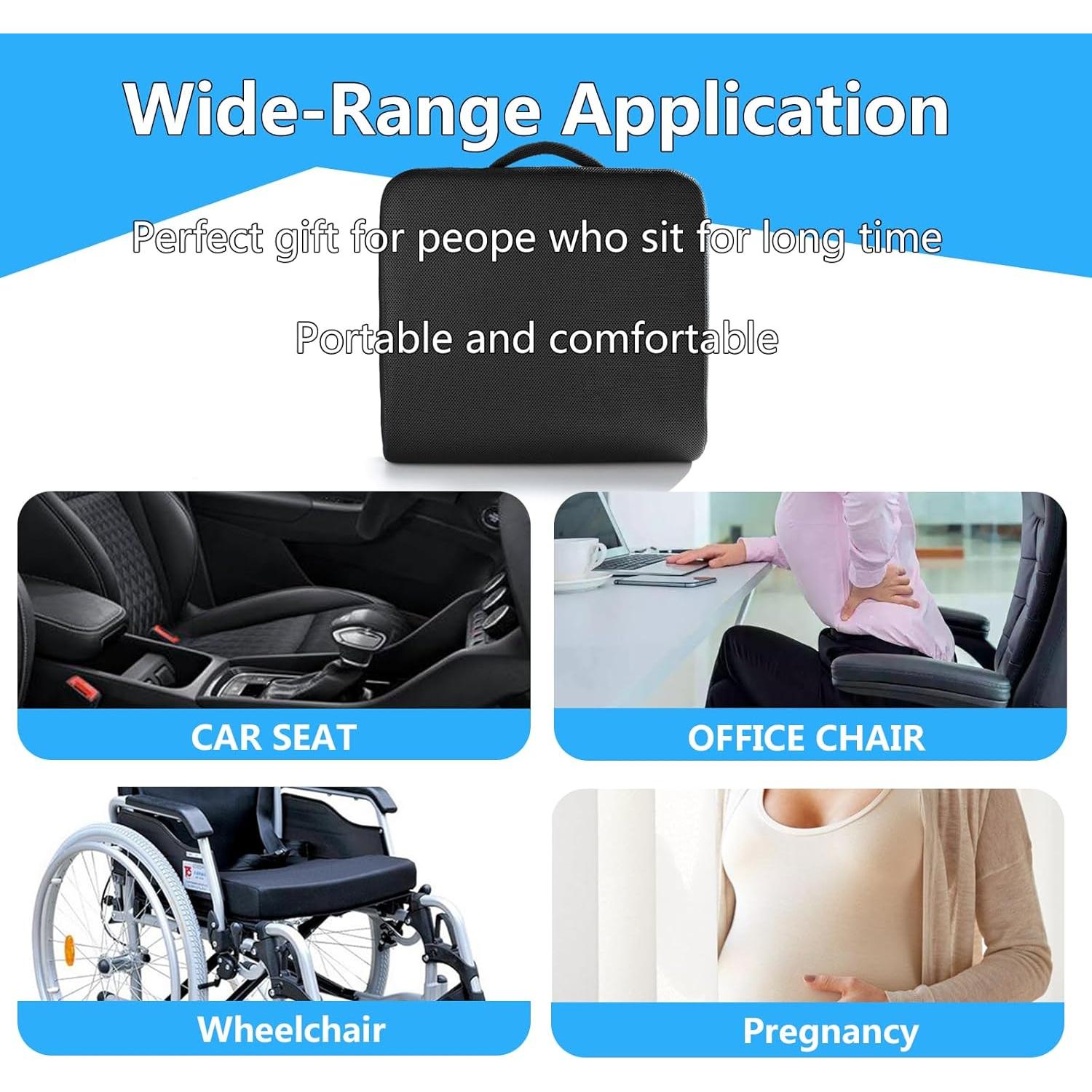 Cojín de Asiento Extra Grueso YOUFI 48x44x10 cm Gel Espuma