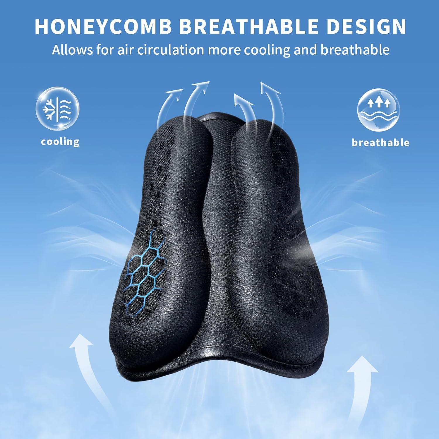 Cojín de Asiento de Motocicleta WDG Gel Transpirable 30.99x21.08cm