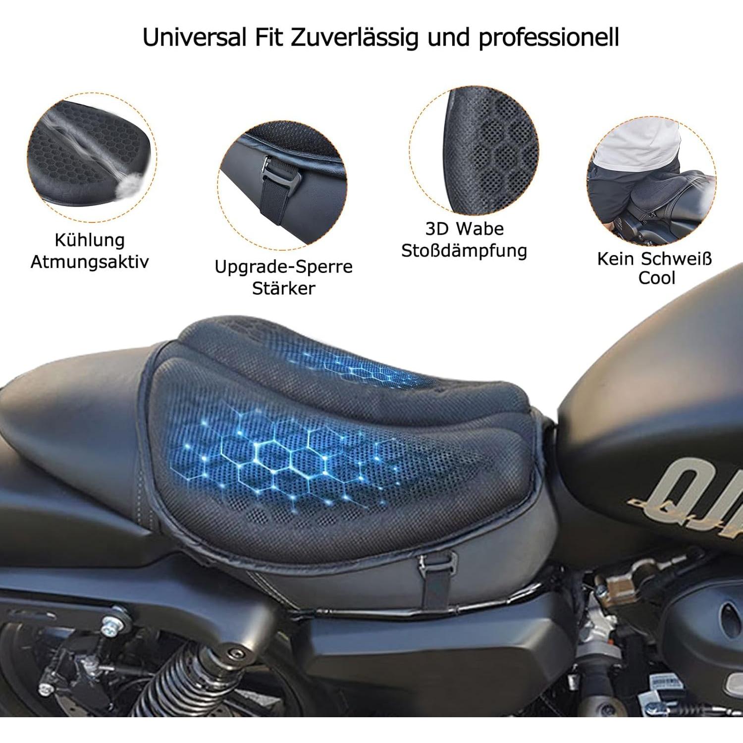 Cojín de Asiento de Motocicleta PhyiFlbey 025 Gel TPE Antideslizante