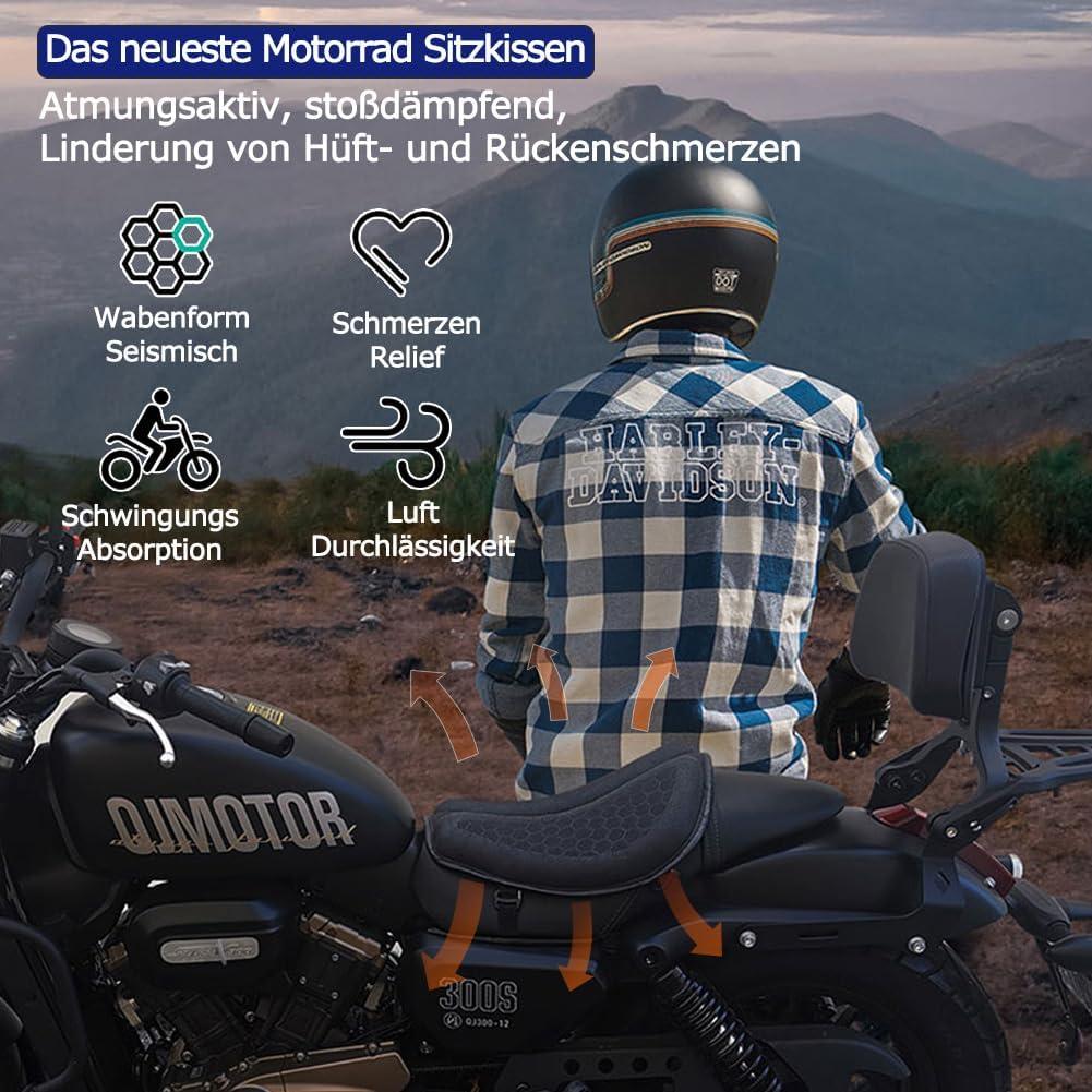 Cojín de Asiento de Motocicleta PhyiFlbey 025 Gel TPE Antideslizante