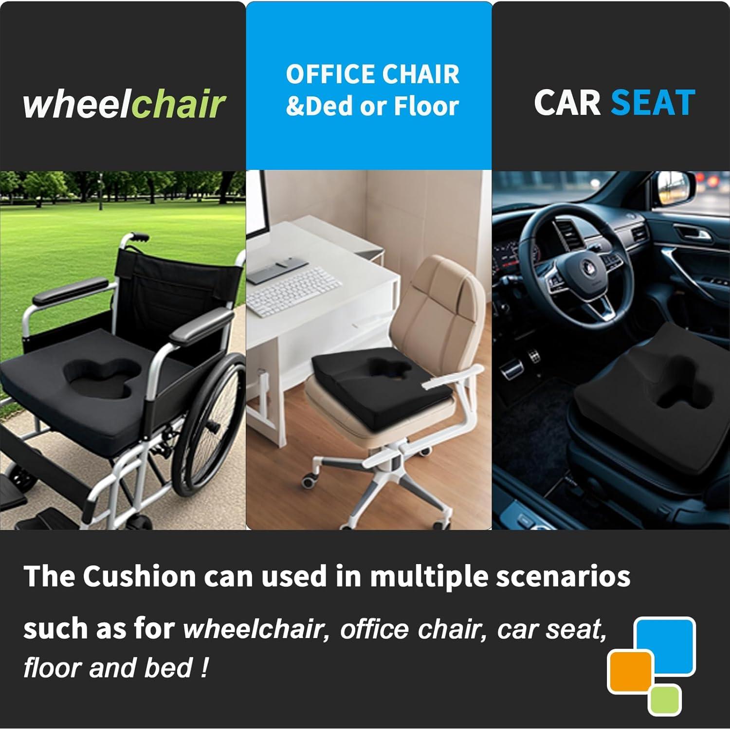 Cojín de Asiento Ergonomico YOOBEBEST para Silla de Ruedas 45x38cm