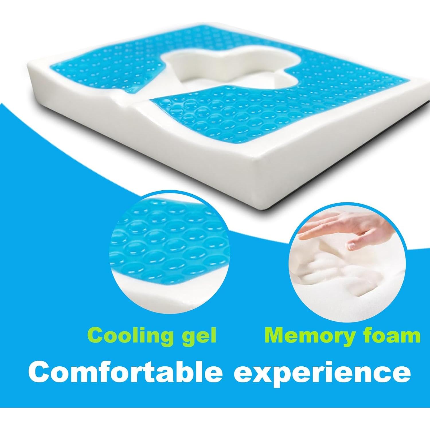 Cojín de Asiento Ergonomico YOOBEBEST para Silla de Ruedas 45x38cm