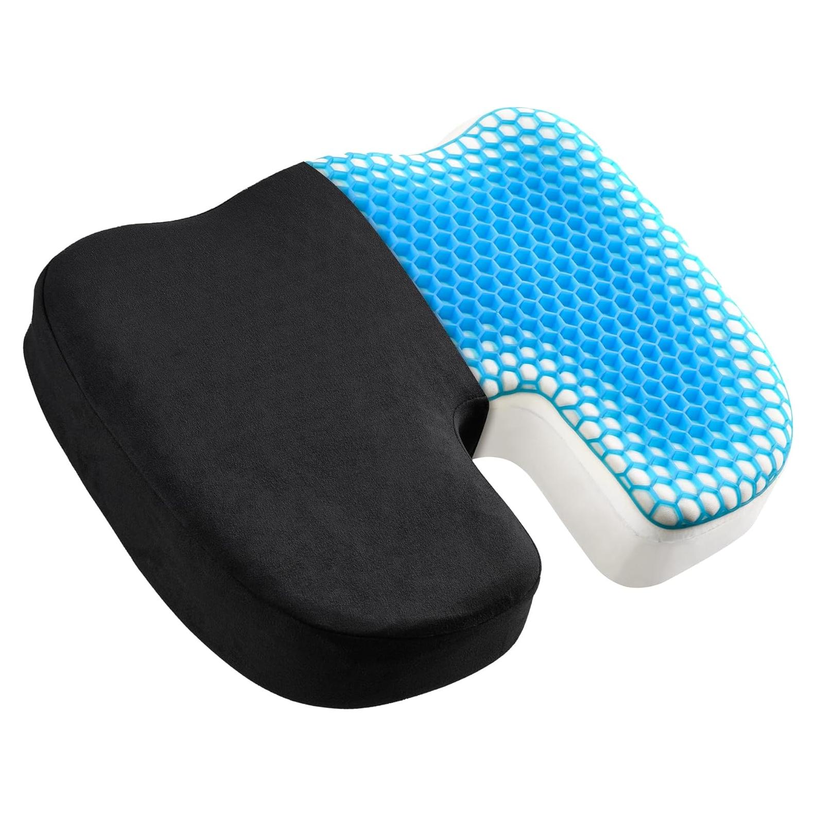 Cojín de Asiento Ergonómico Zickskt - Espuma de Memoria y Gel