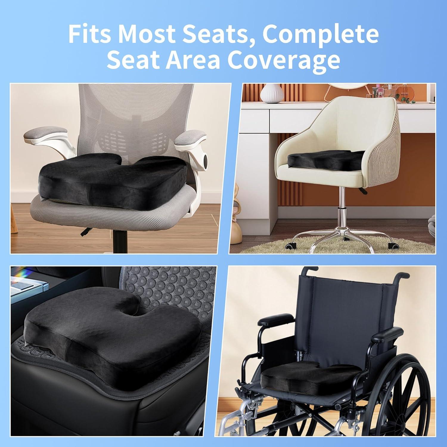 Cojín de Asiento Ergonómico Zickskt - Espuma de Memoria y Gel