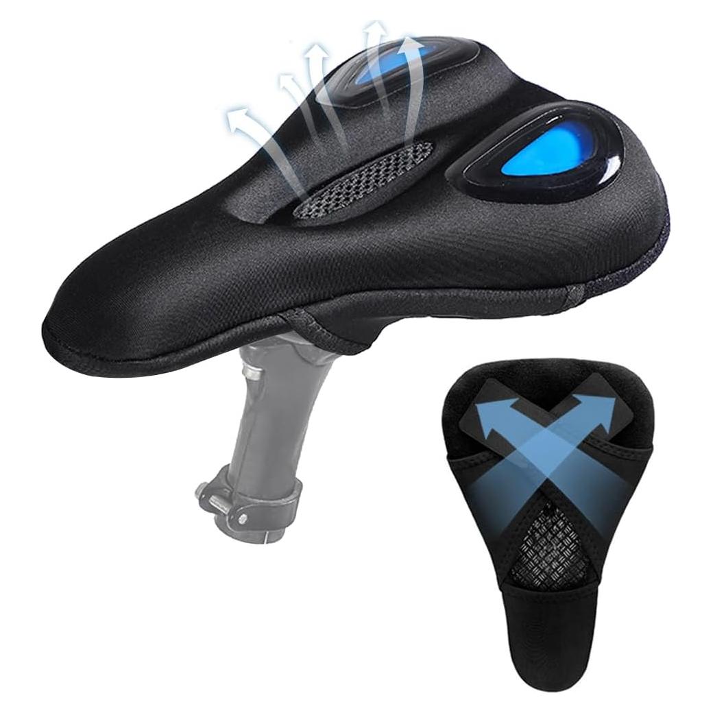 Funda de Asiento de Bicicleta LESOVI Gel Acolchado Azul