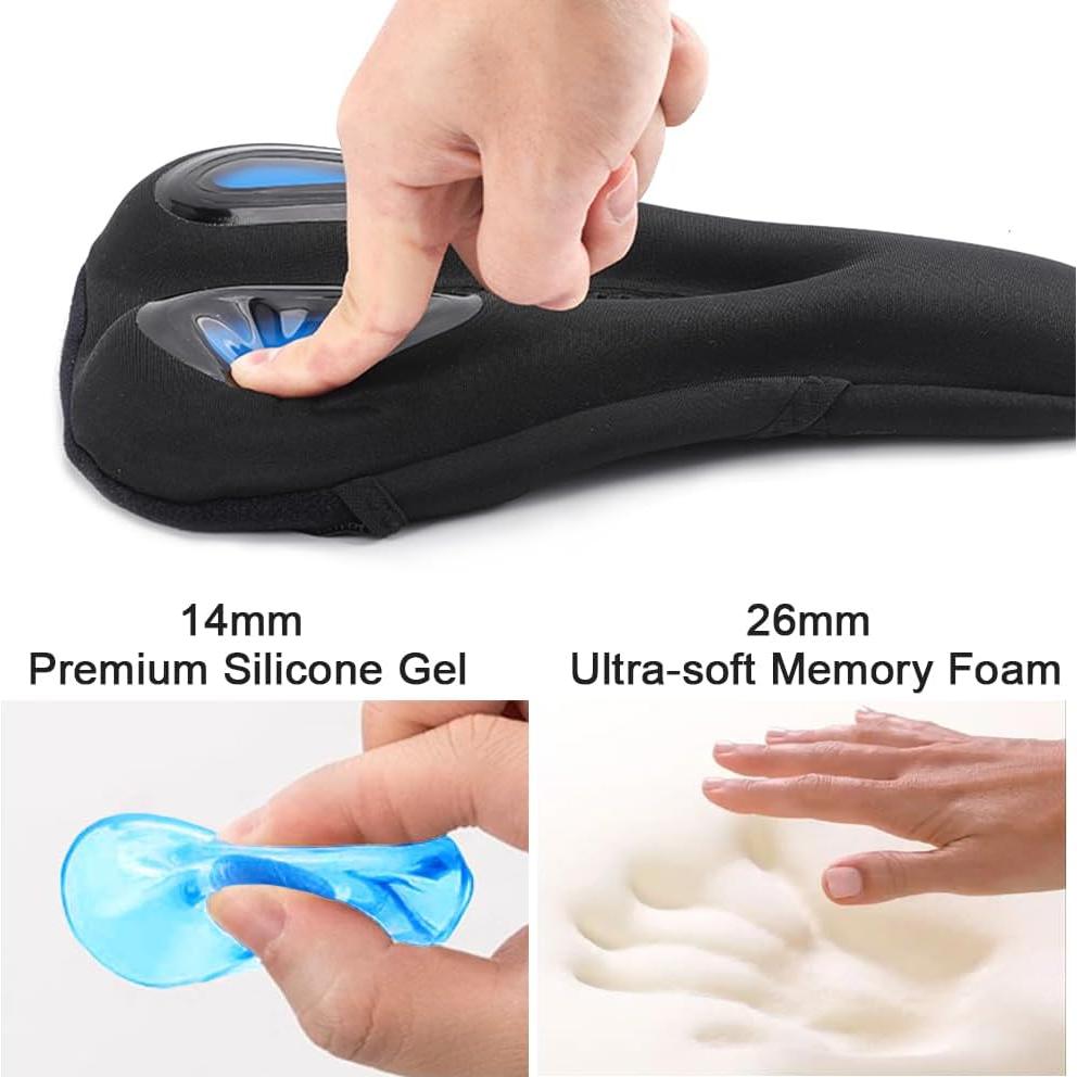 Funda de Asiento de Bicicleta LESOVI Gel Acolchado Azul