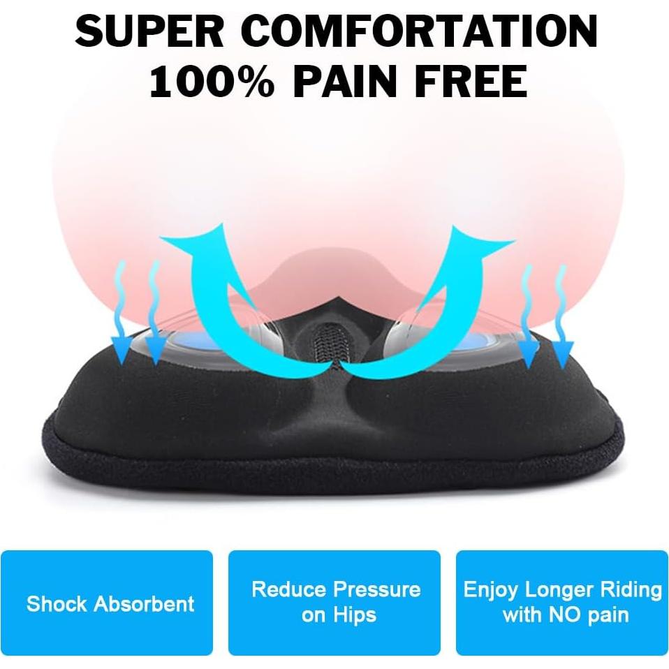 Funda de Asiento de Bicicleta LESOVI Gel Acolchado Azul