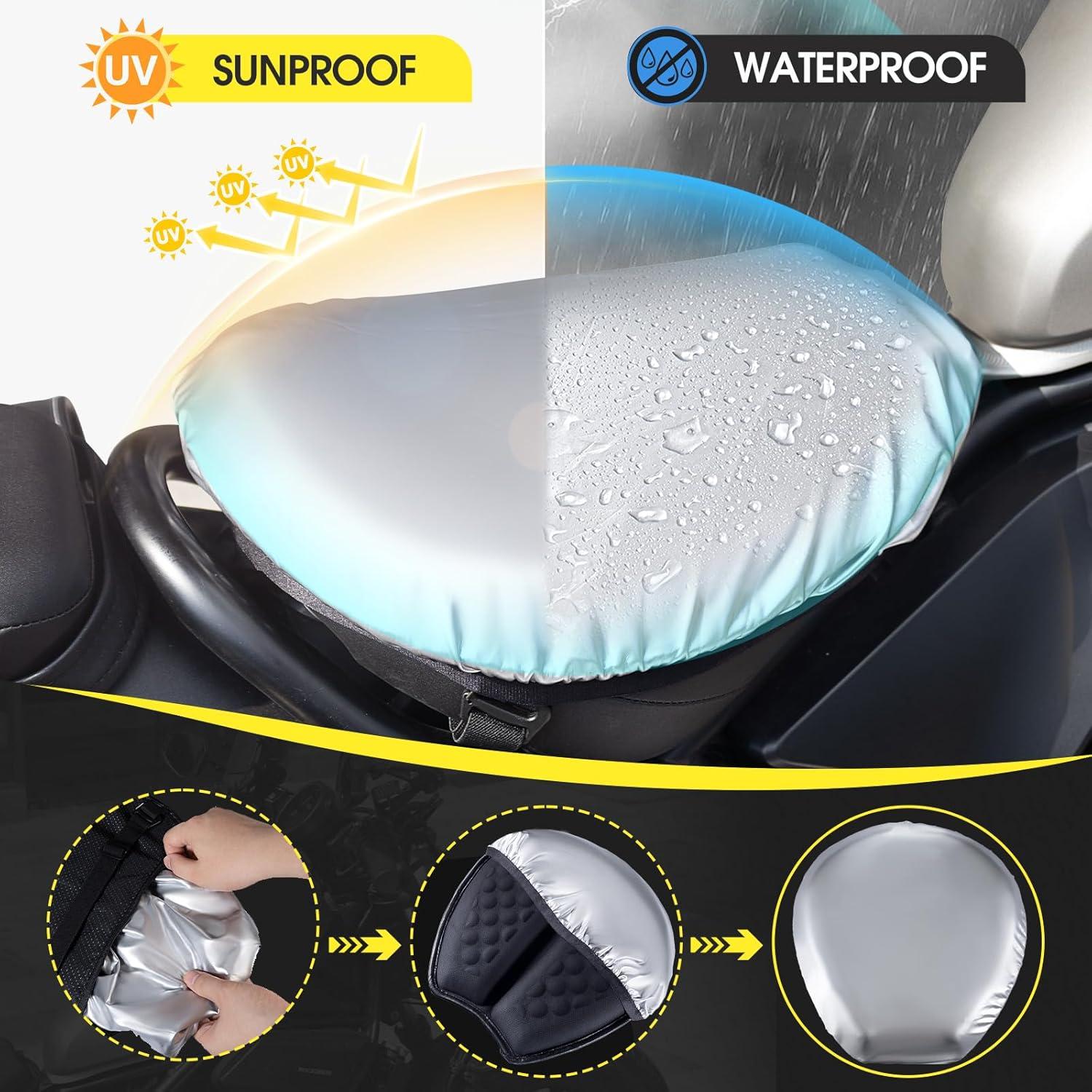 Cojín de Gel Plegable DOUANDA para Asiento de Motocicleta 3D