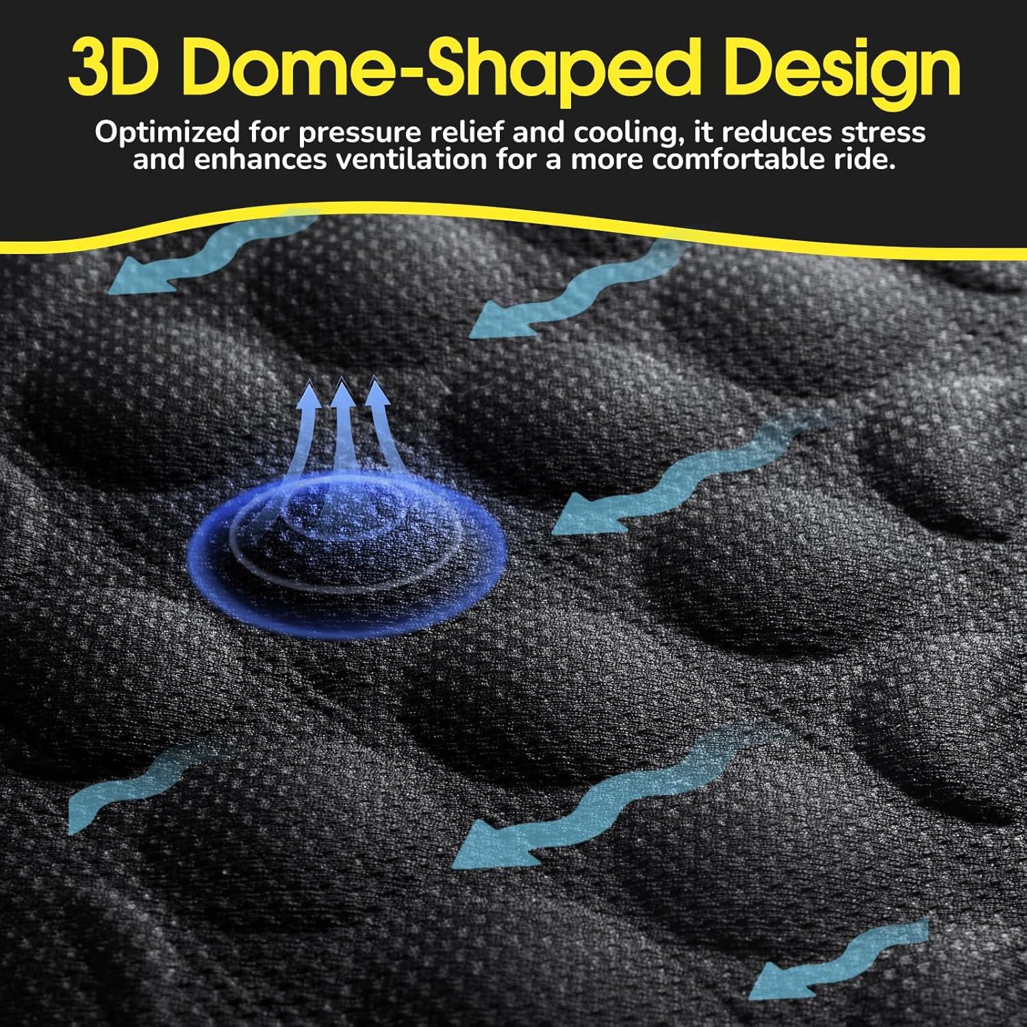 Cojín de Gel Plegable DOUANDA para Asiento de Motocicleta 3D