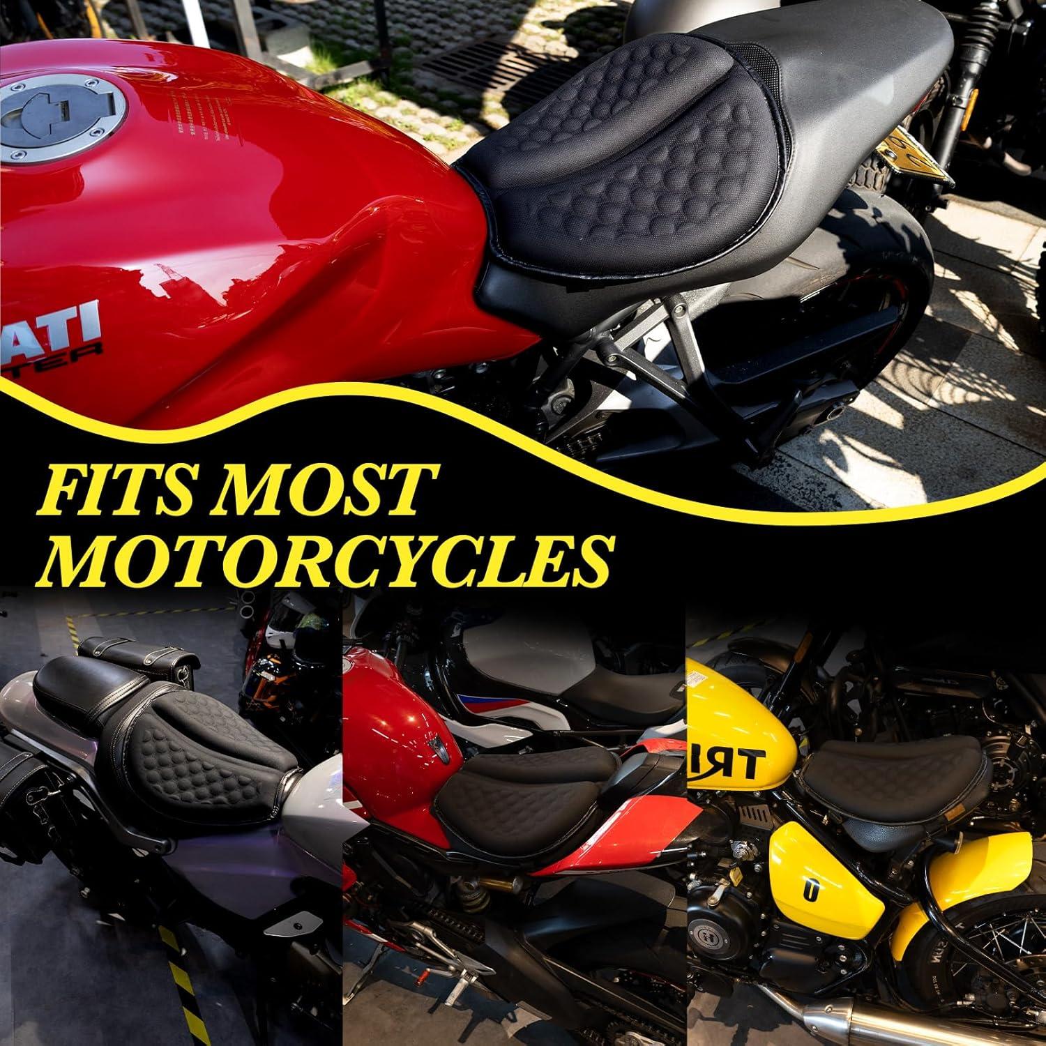 Cojín de Gel Plegable DOUANDA para Asiento de Motocicleta 3D