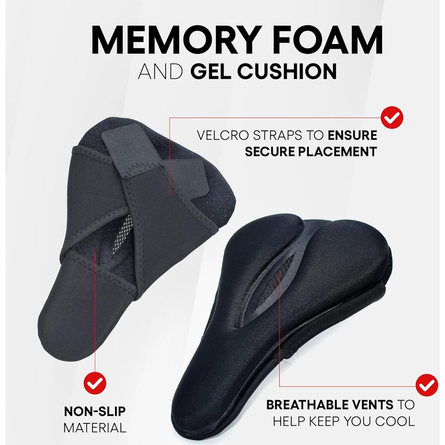 Funda Acolchada para Asiento de Bicicleta Peloton TrubliFit - Gel y Espuma