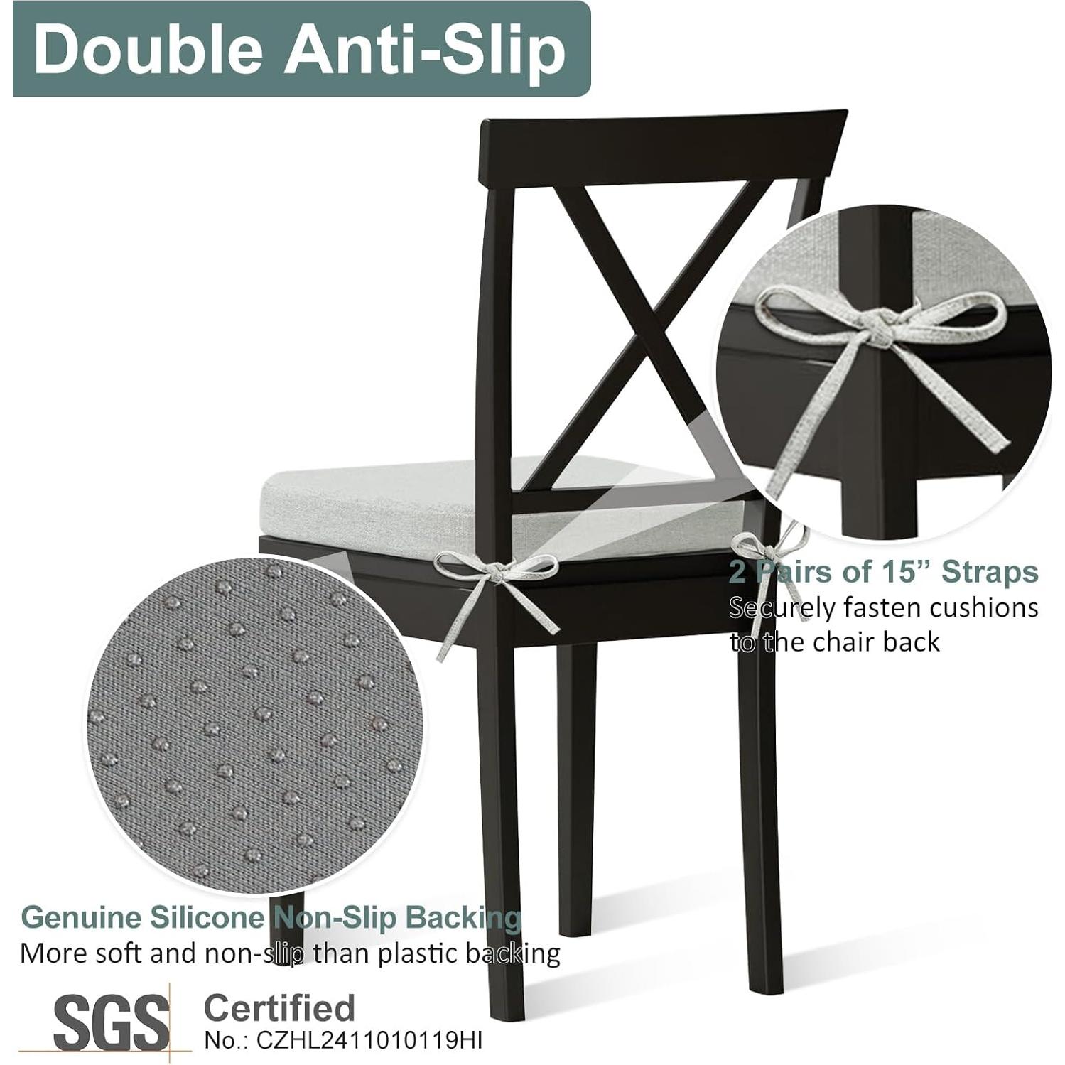 Cojín para Silla de Comedor Shinnwa, Espuma Viscoelástica 43x41cm