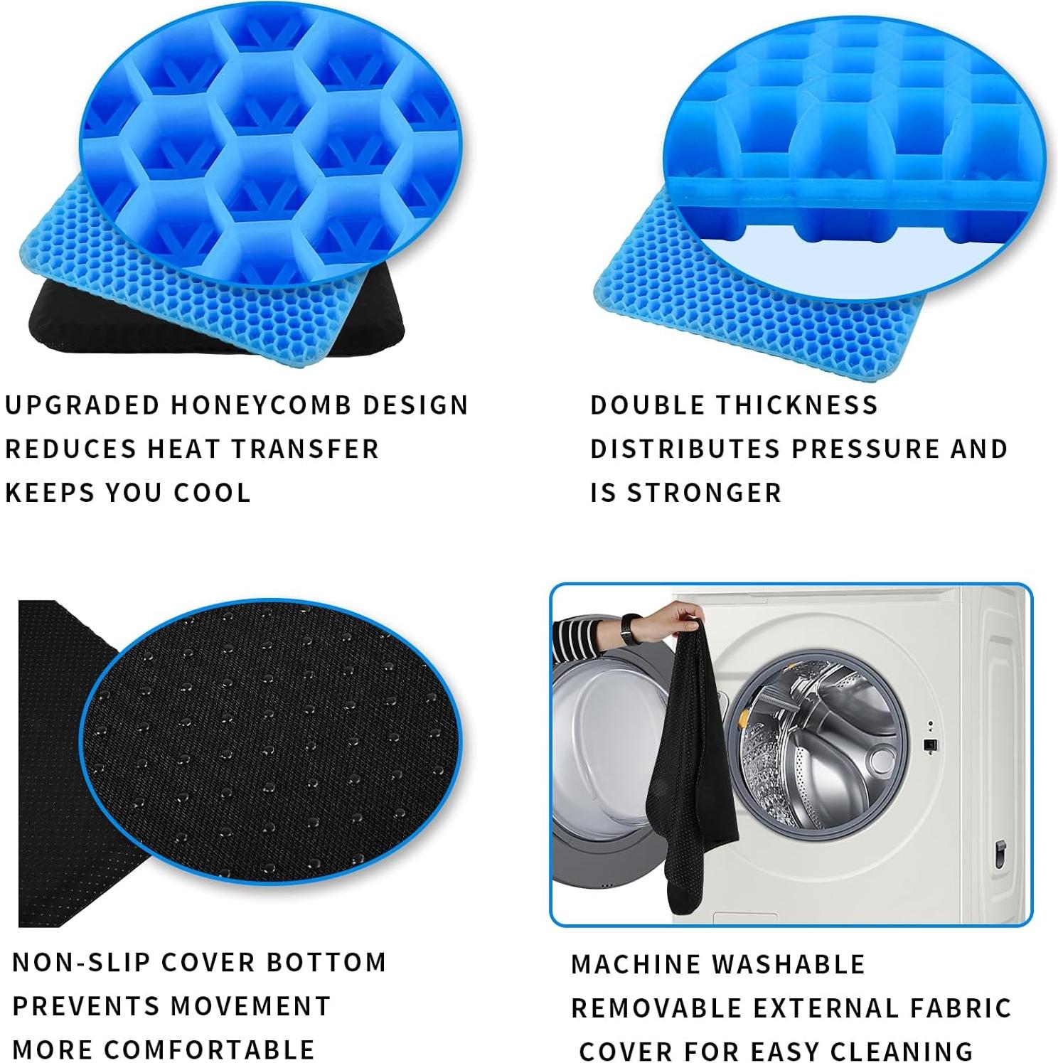 Cojín de Gel Ergonómico NIPURA 43.9x43.9cm Alivio Dolor