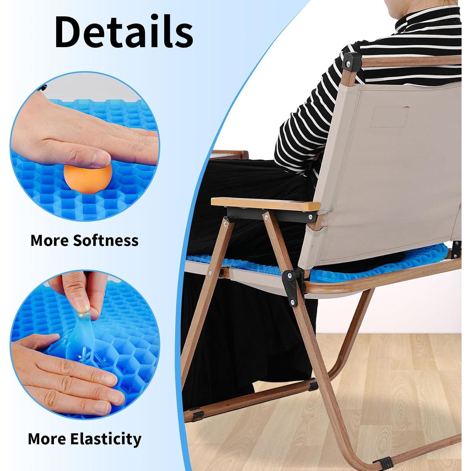 Cojín de Gel Ergonómico NIPURA 43.9x43.9cm Alivio Dolor