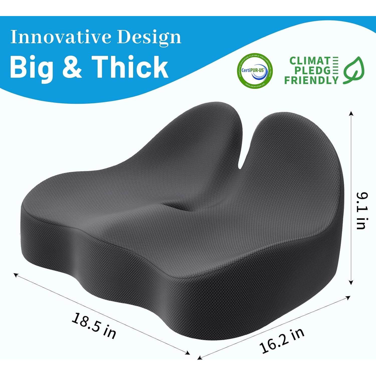 Cojín de Asiento Ergonomico CushZone Gris - Espuma Viscoelástica