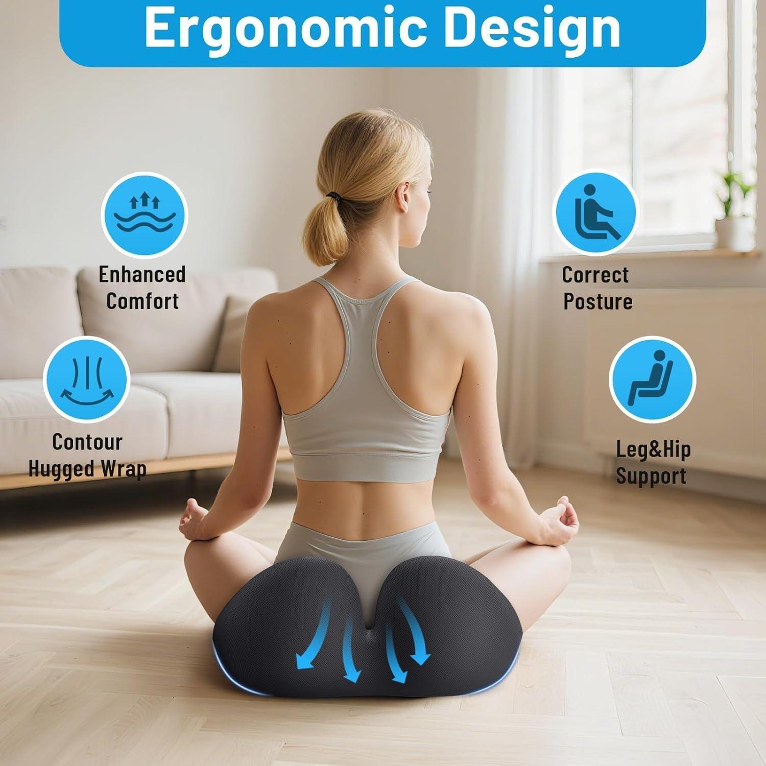 Cojín de Asiento Ergonomico CushZone Gris - Espuma Viscoelástica