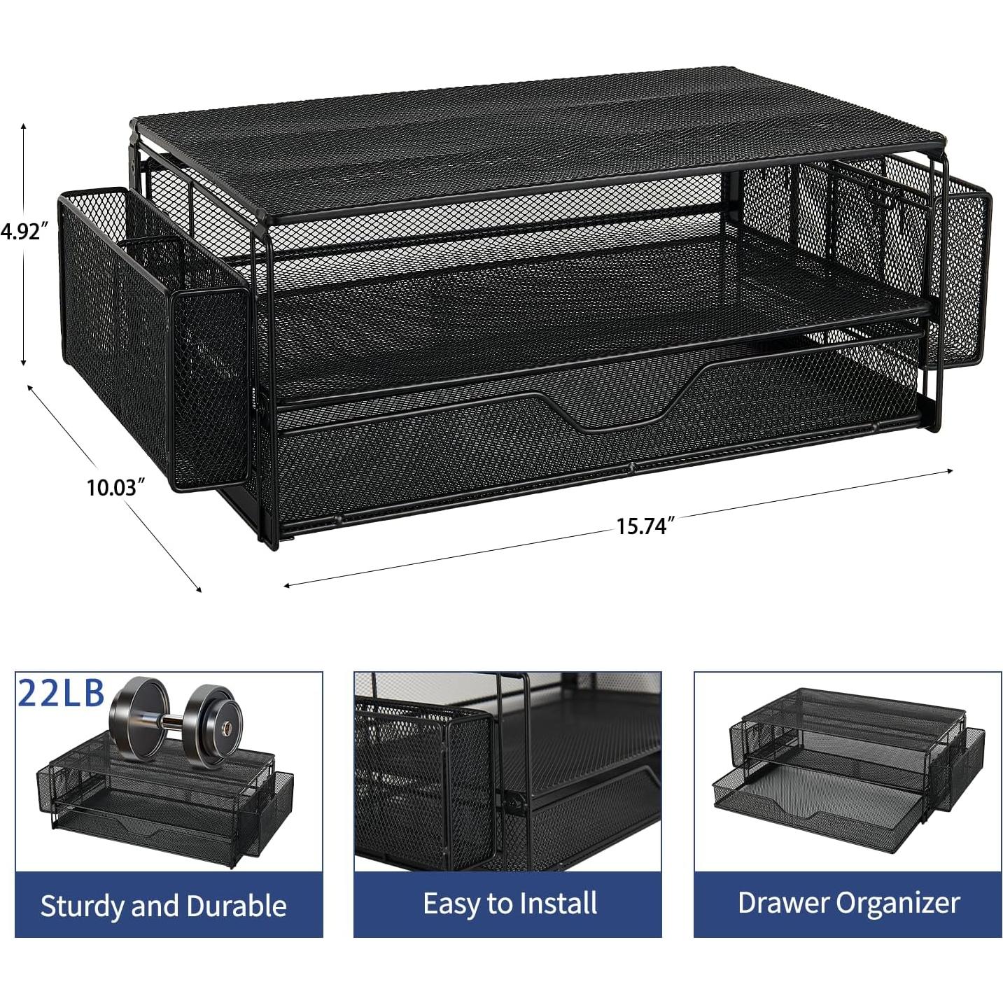 Soporte para Monitor AUPSEN 2 Niveles con Cajón y Sujetapapeles