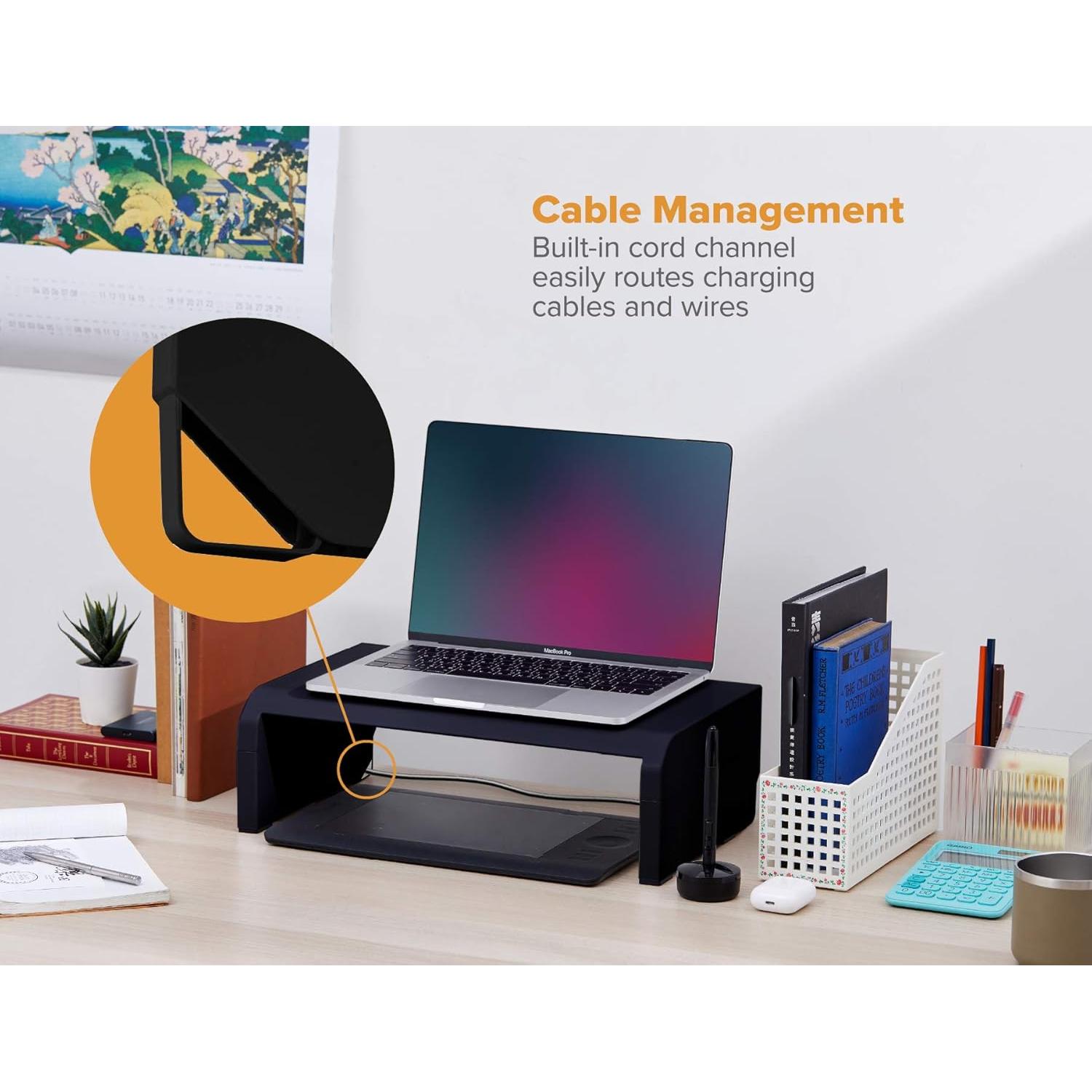 Soporte para Monitor Ajustable Bostitch Konnect Negro, 4 Alturas