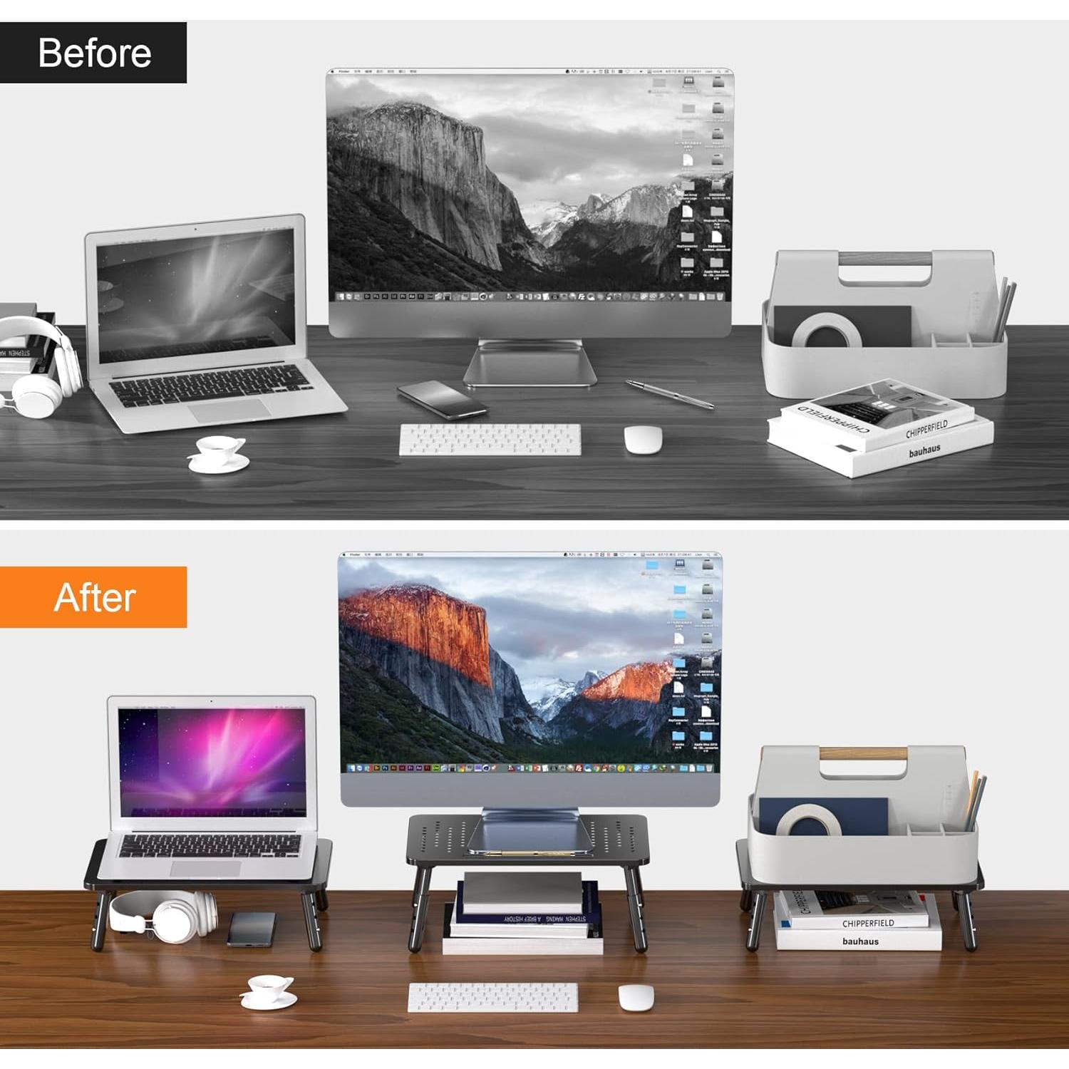 Soporte de Monitor Plegable Bracwiser Metal 3 Alturas Ajustables