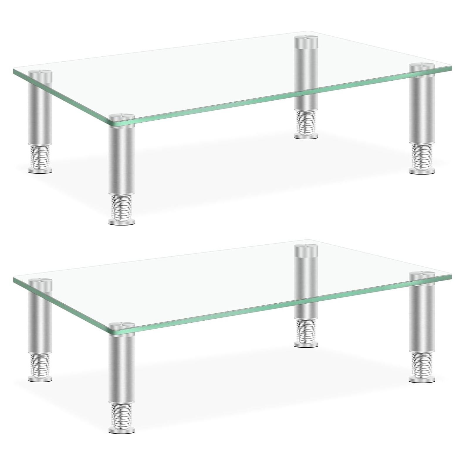 Soporte de Monitor de Vidrio Templado VSAR House 2Pcs 38x24x9.5cm