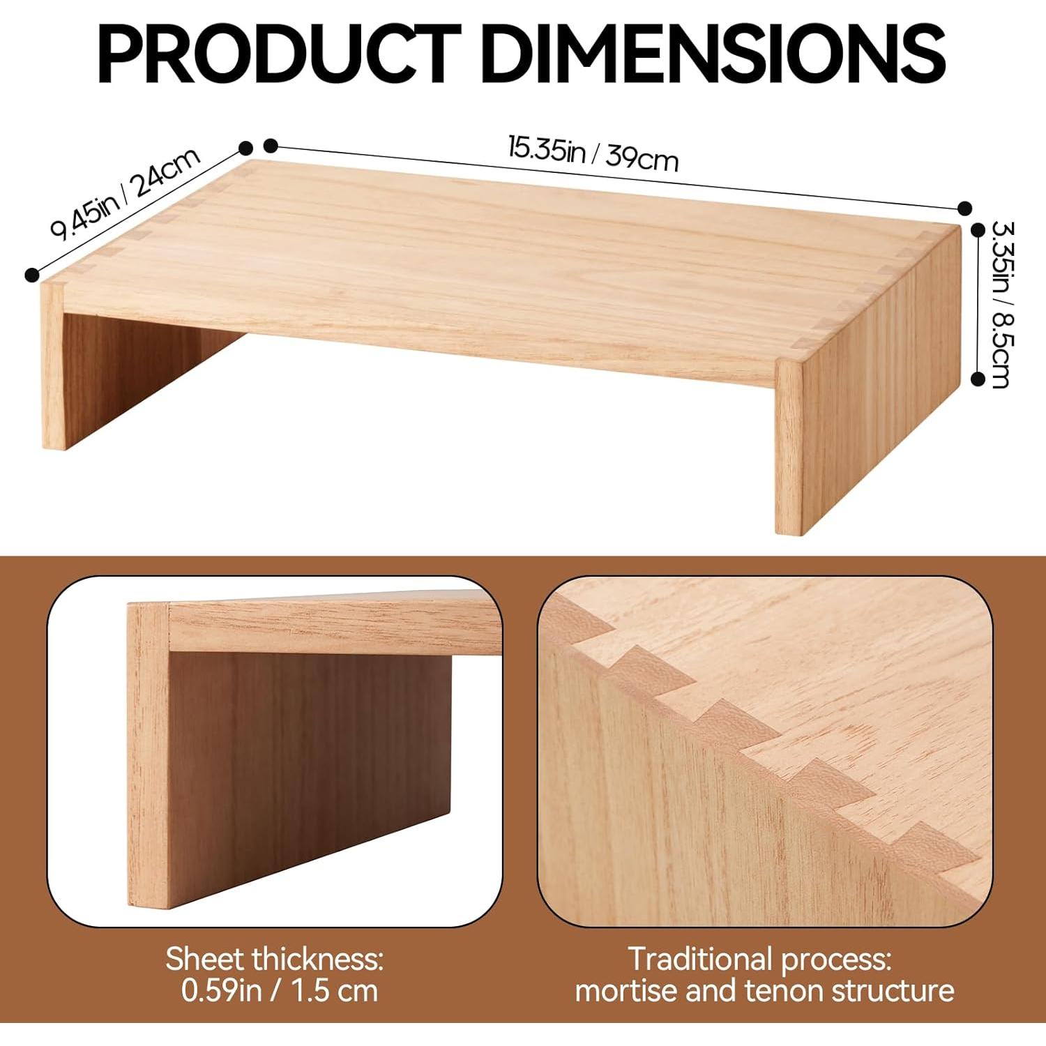 Soporte para Monitor de Madera KIRIGEN 39cm Natural